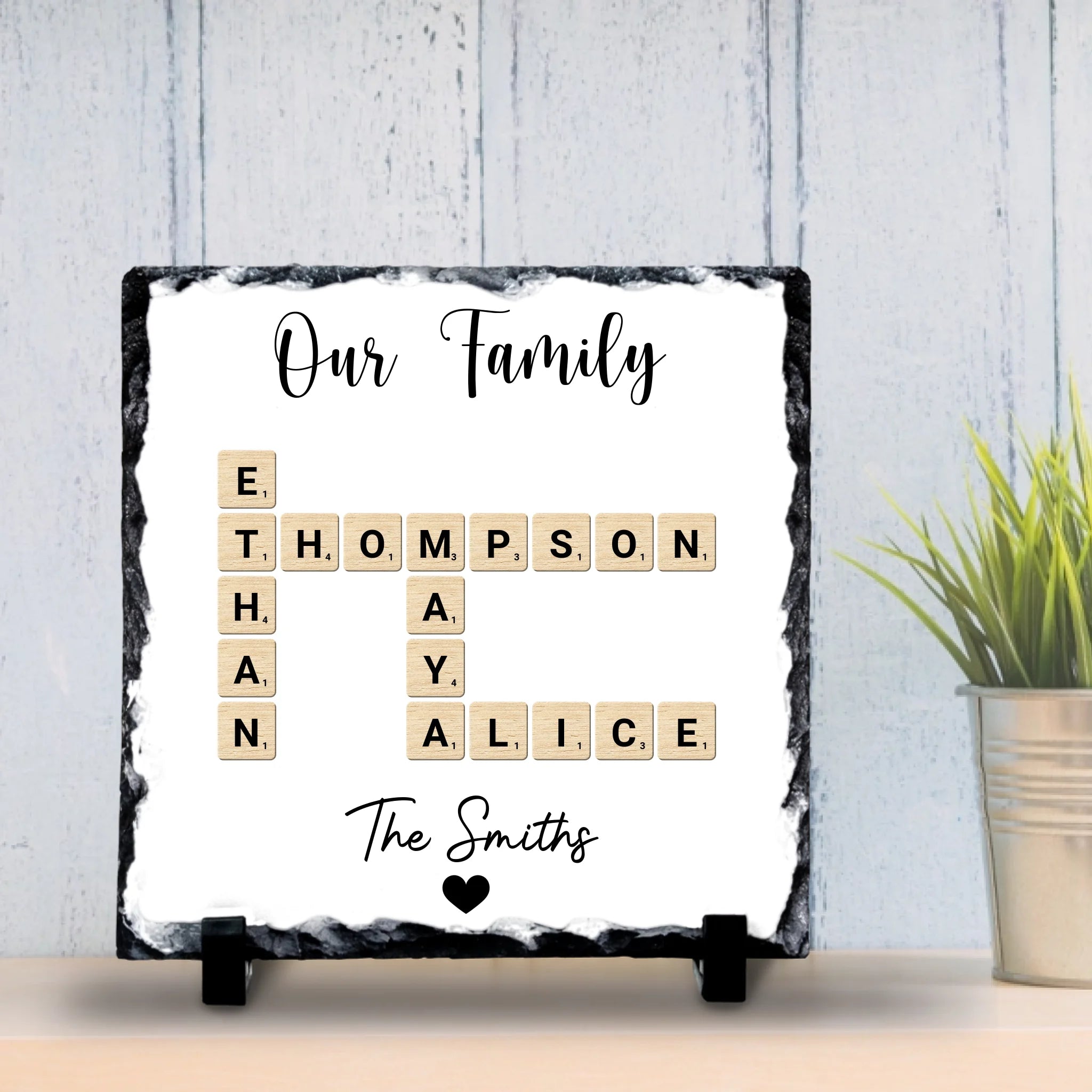 Name Puzzle Letter Tile Photo Slate – Unique Gift Idea