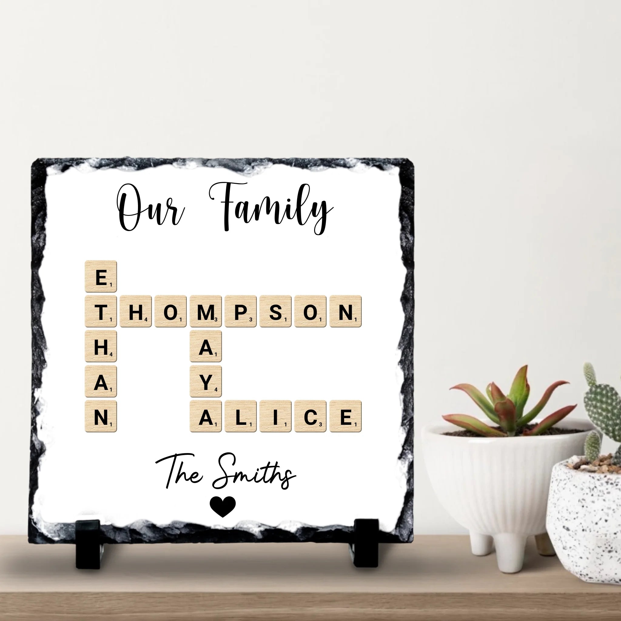 Name Puzzle Letter Tile Photo Slate – Unique Gift Idea