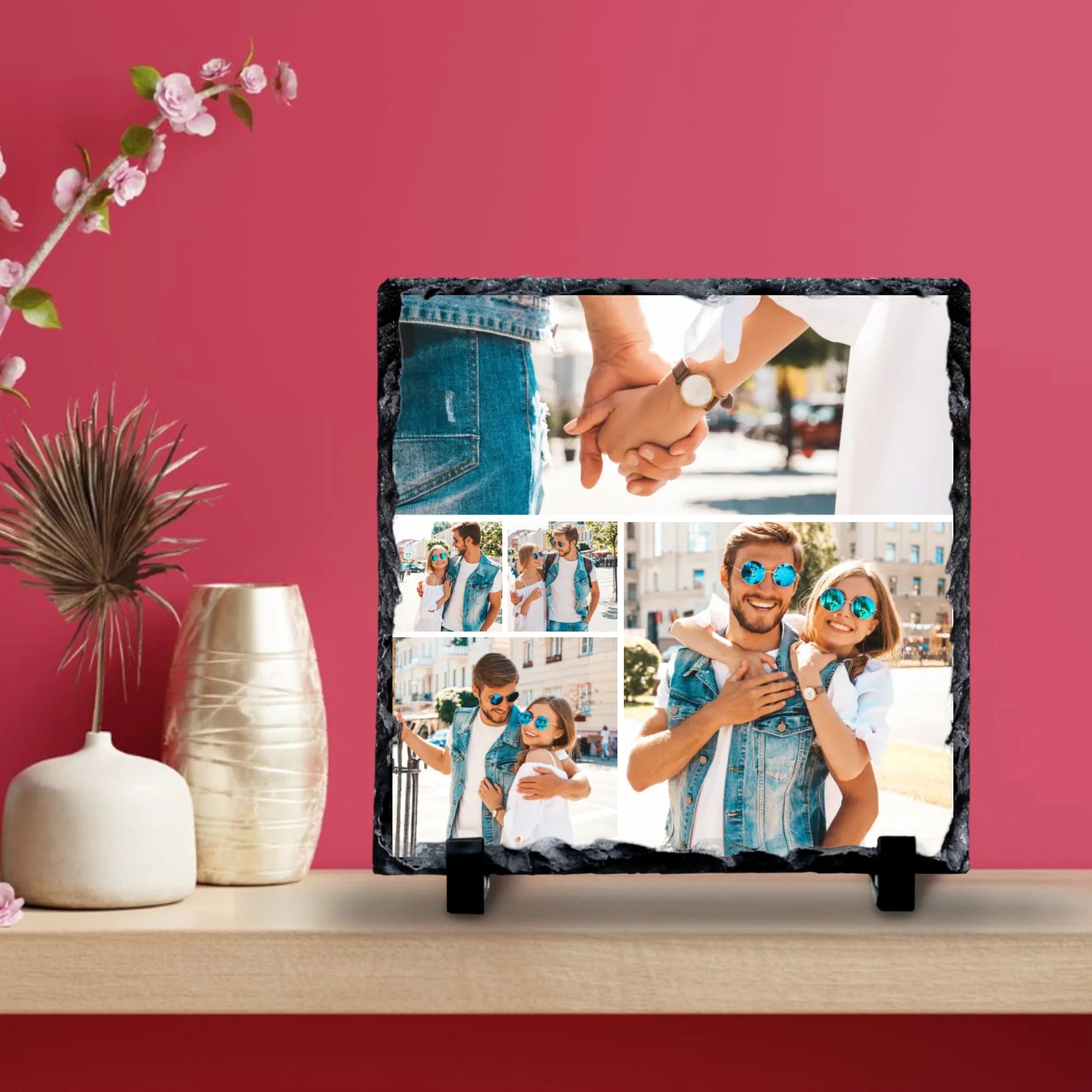 Custom Personalised Photo Slate - 5 Photos