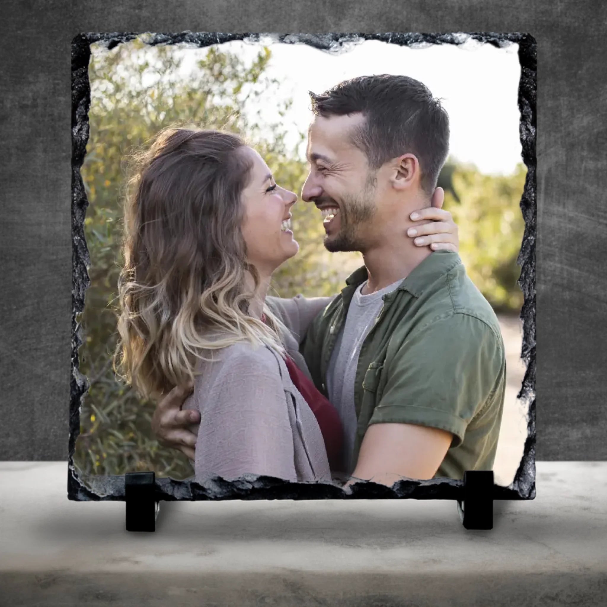 Custom Personalised Photo Slate - Perfect Couples Gift