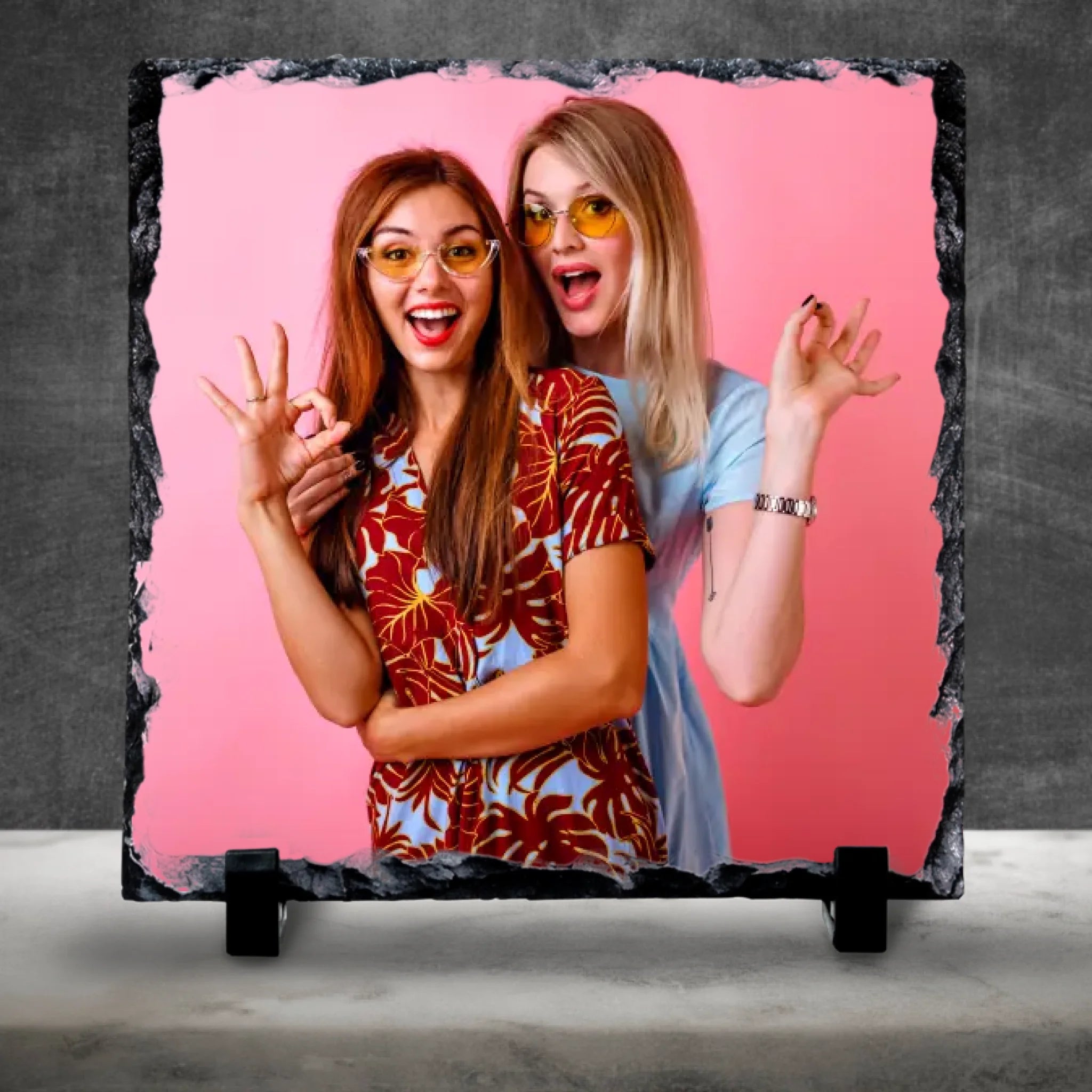 Custom Personalised Photo Slate - Besties Friendship Gift