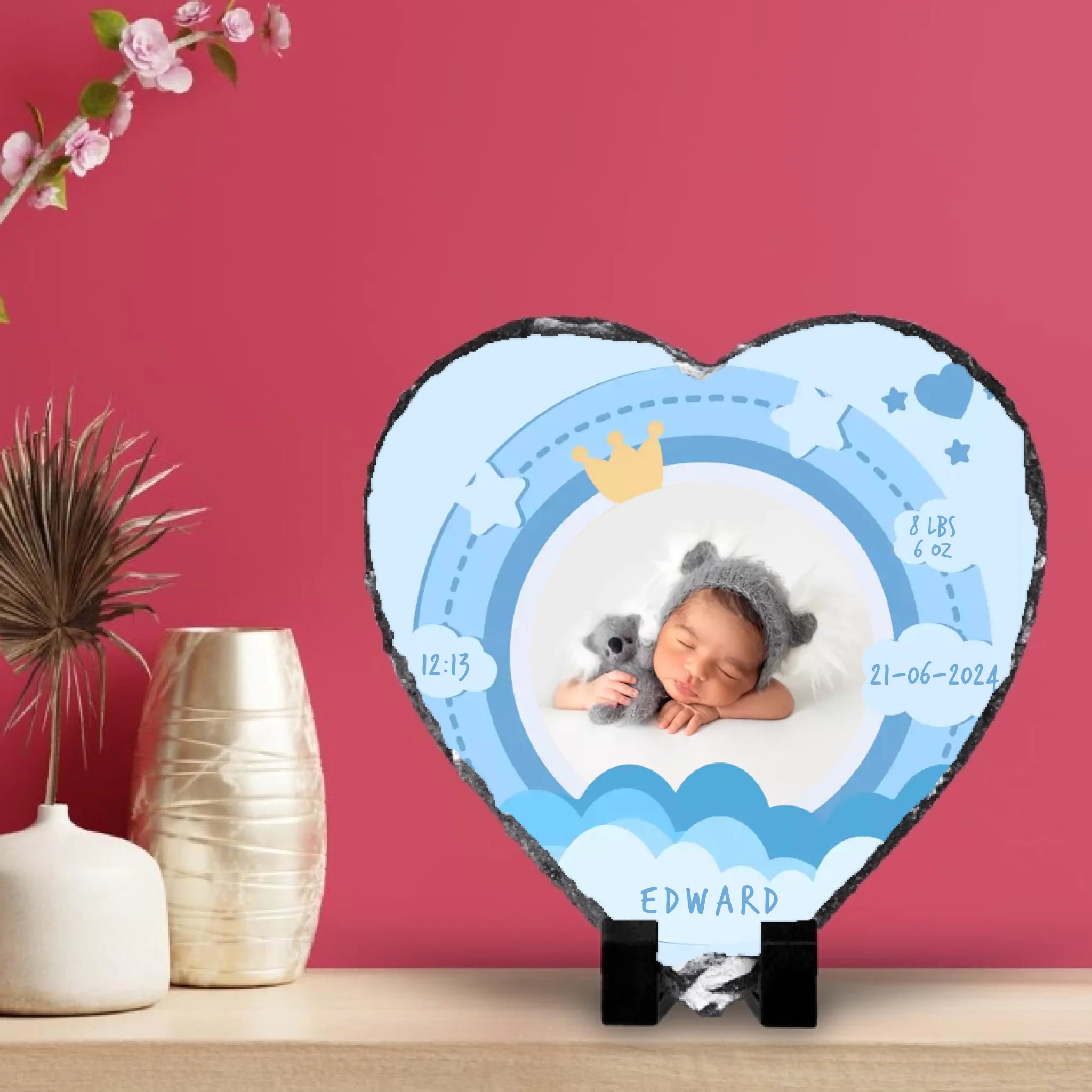 viva-magenta-wall-panelling-with-wooden-shelf-kitchen-room