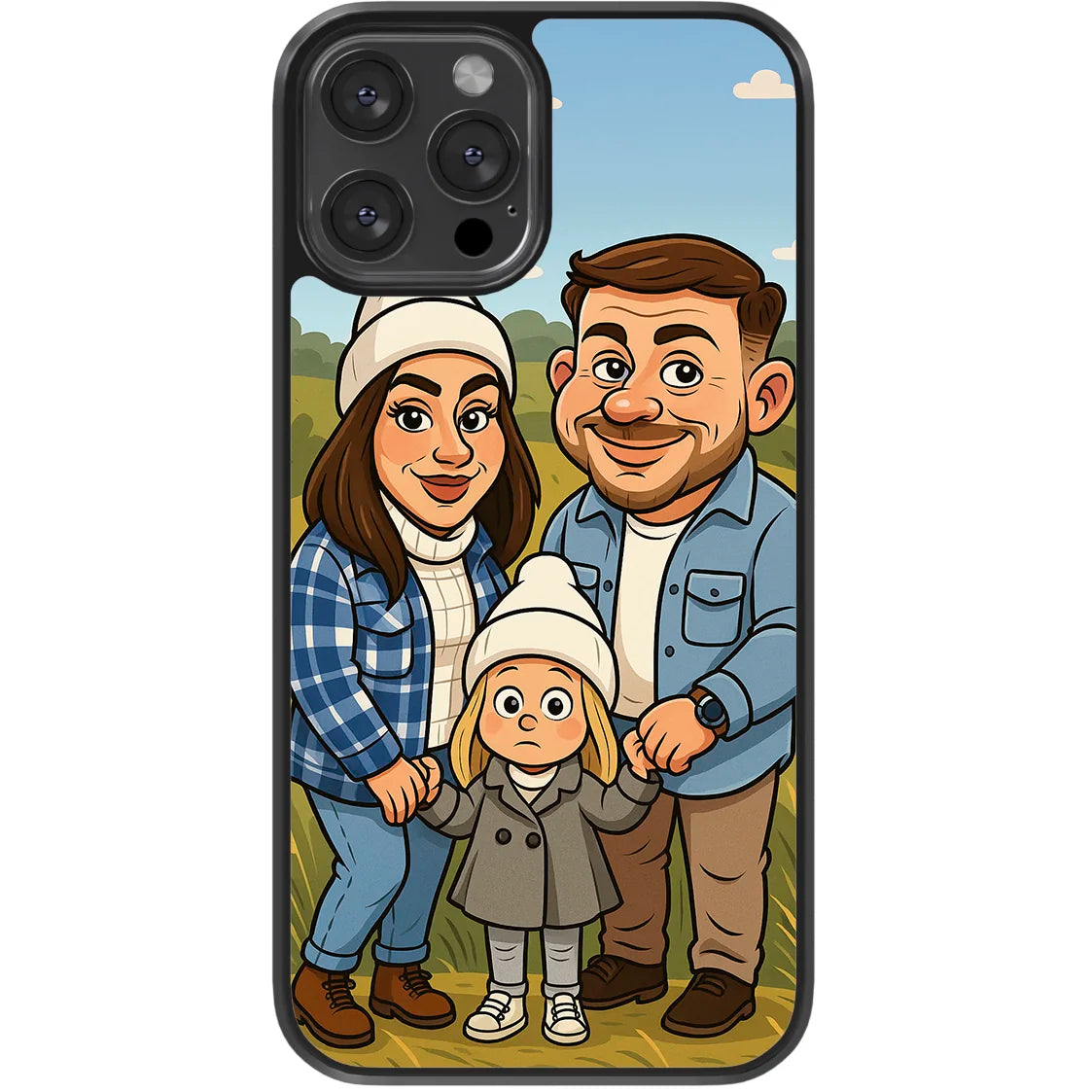 Custom Personalised Cartoon Caricature Animated Rubber TPU Case for iPhone, Samsung & Pixel