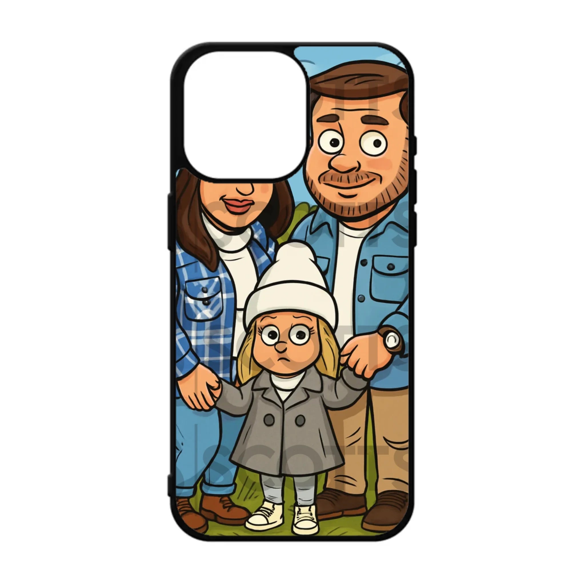 Custom Personalised Cartoon Caricature Animated Rubber TPU Case for iPhone, Samsung & Pixel