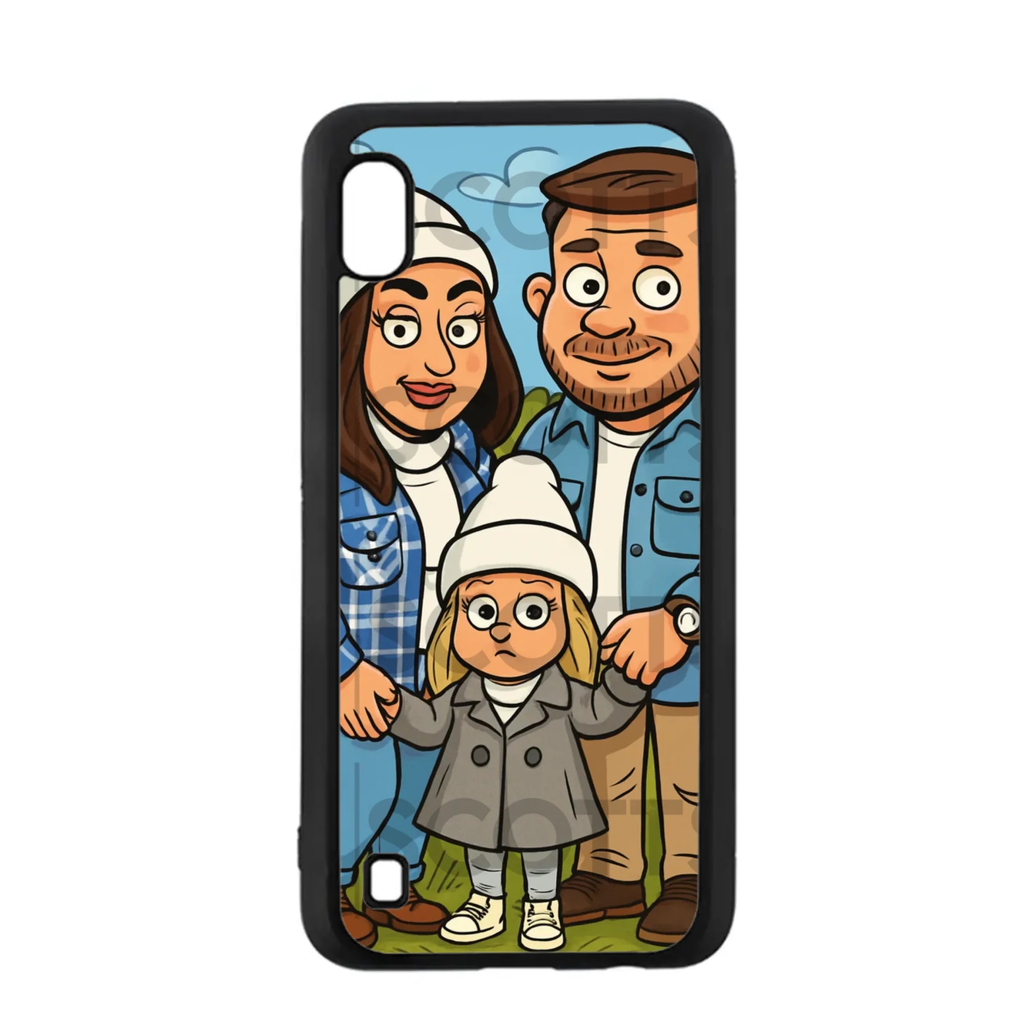 Custom Personalised Cartoon Caricature Animated Rubber TPU Case for iPhone, Samsung & Pixel