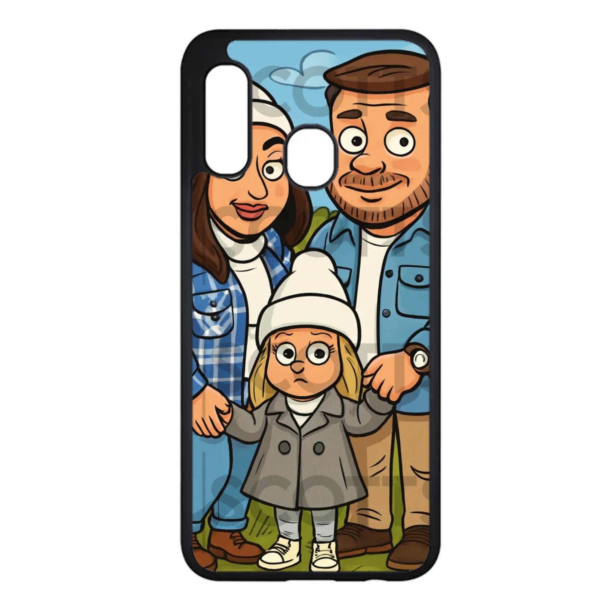Custom Personalised Cartoon Caricature Animated Rubber TPU Case for iPhone, Samsung & Pixel