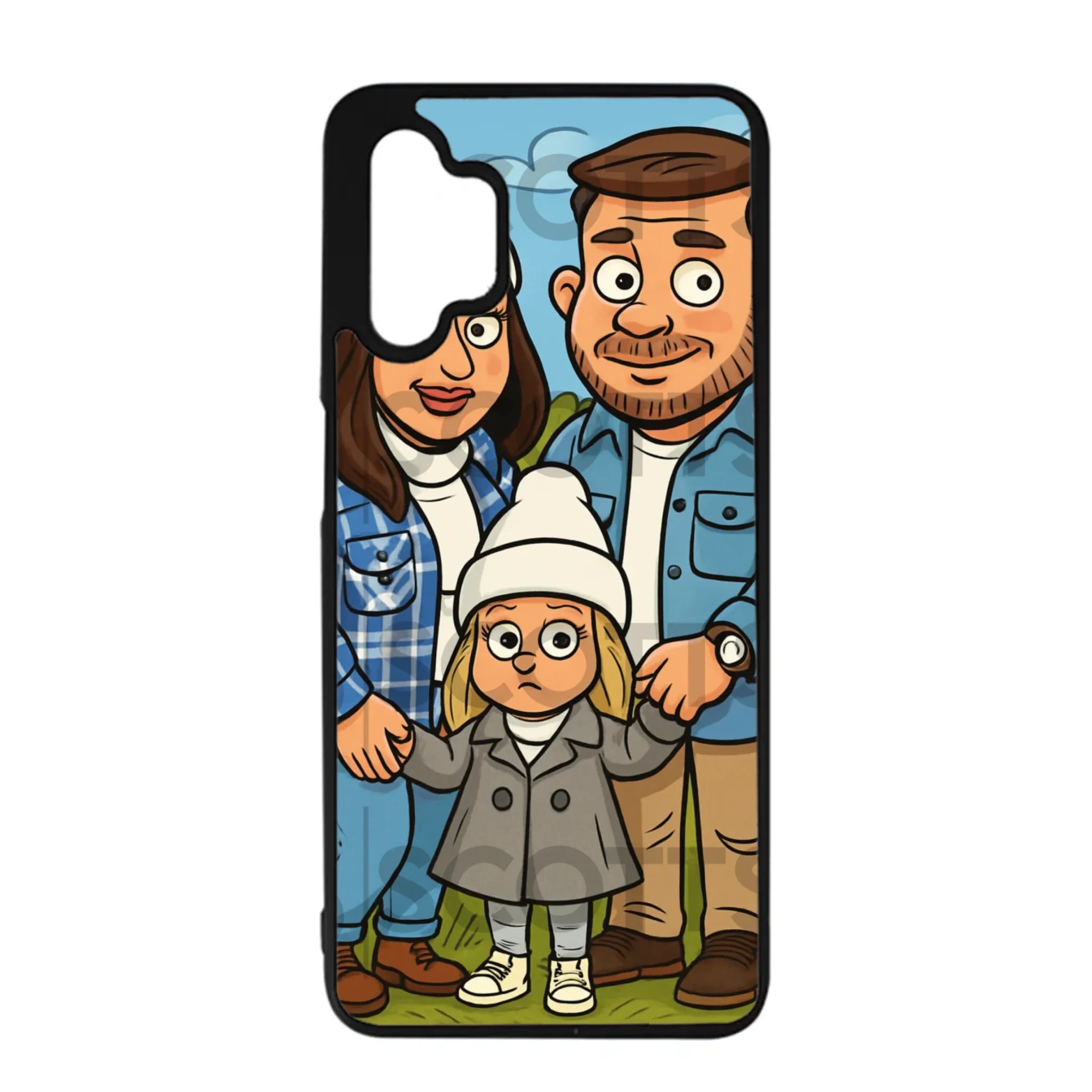 Personalised caricature phone case fitting Samsung Galaxy A32 5G