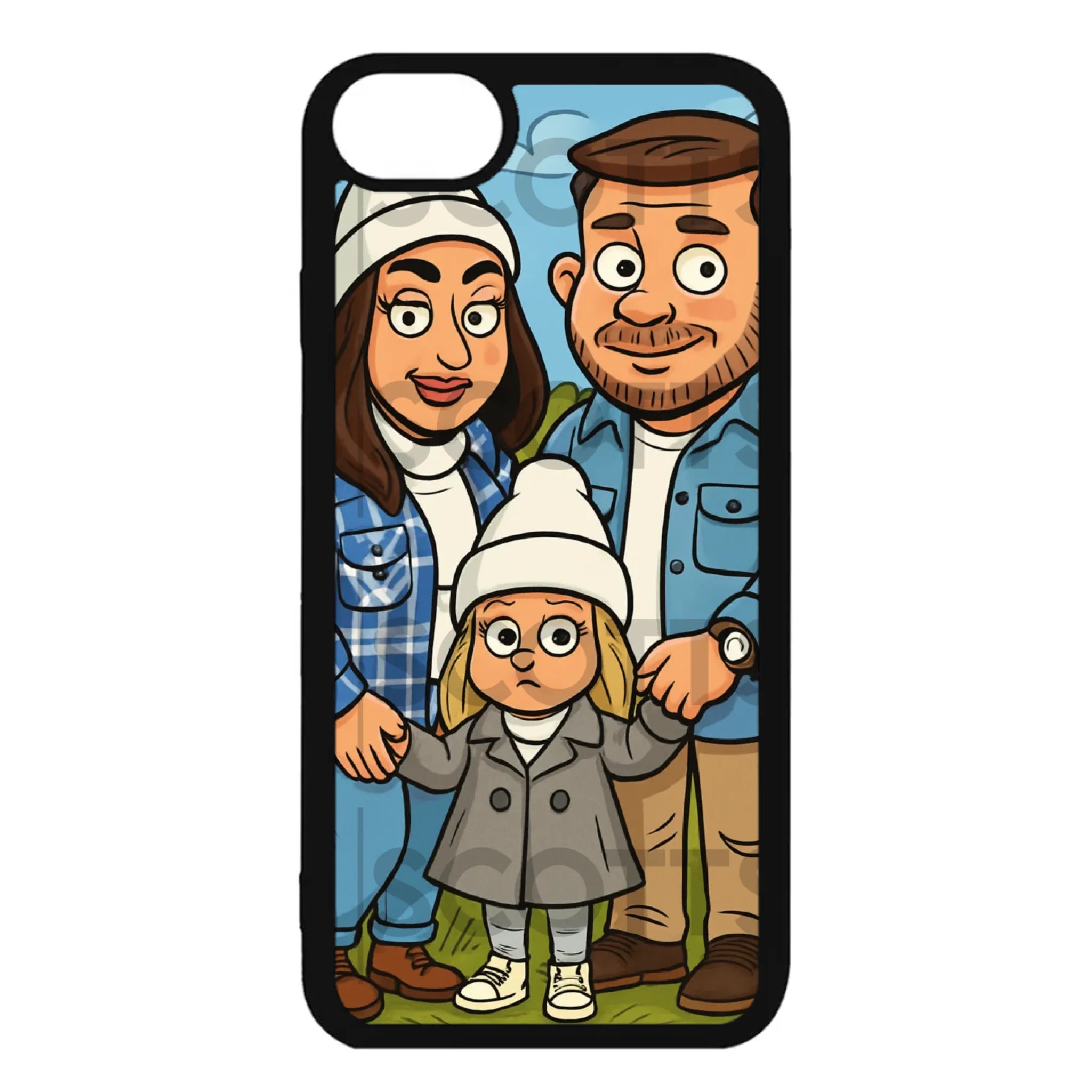 Personalised caricature phone case fitting iPhone 7