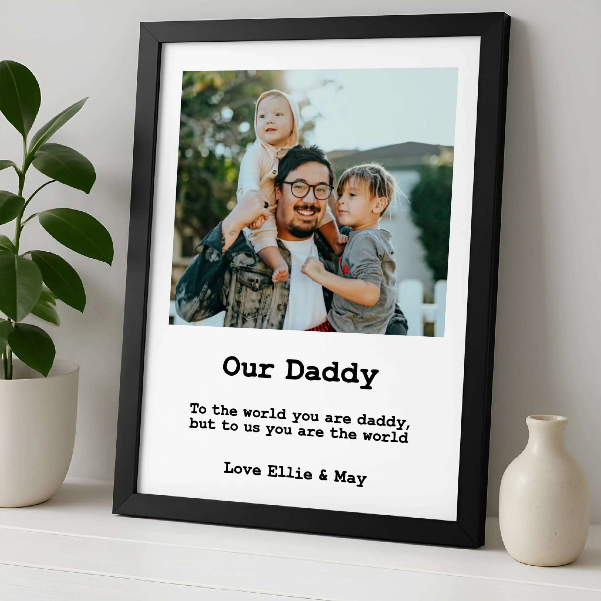 Our Daddy Personalised Photo Print | Custom Gift from the Kids | Birthday & Father's Day Keepsake