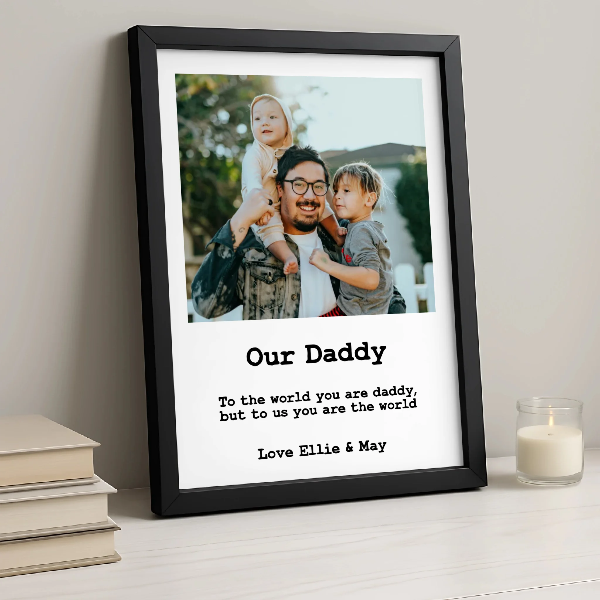 Our Daddy Personalised Photo Print | Custom Gift from the Kids | Birthday & Father's Day Keepsake