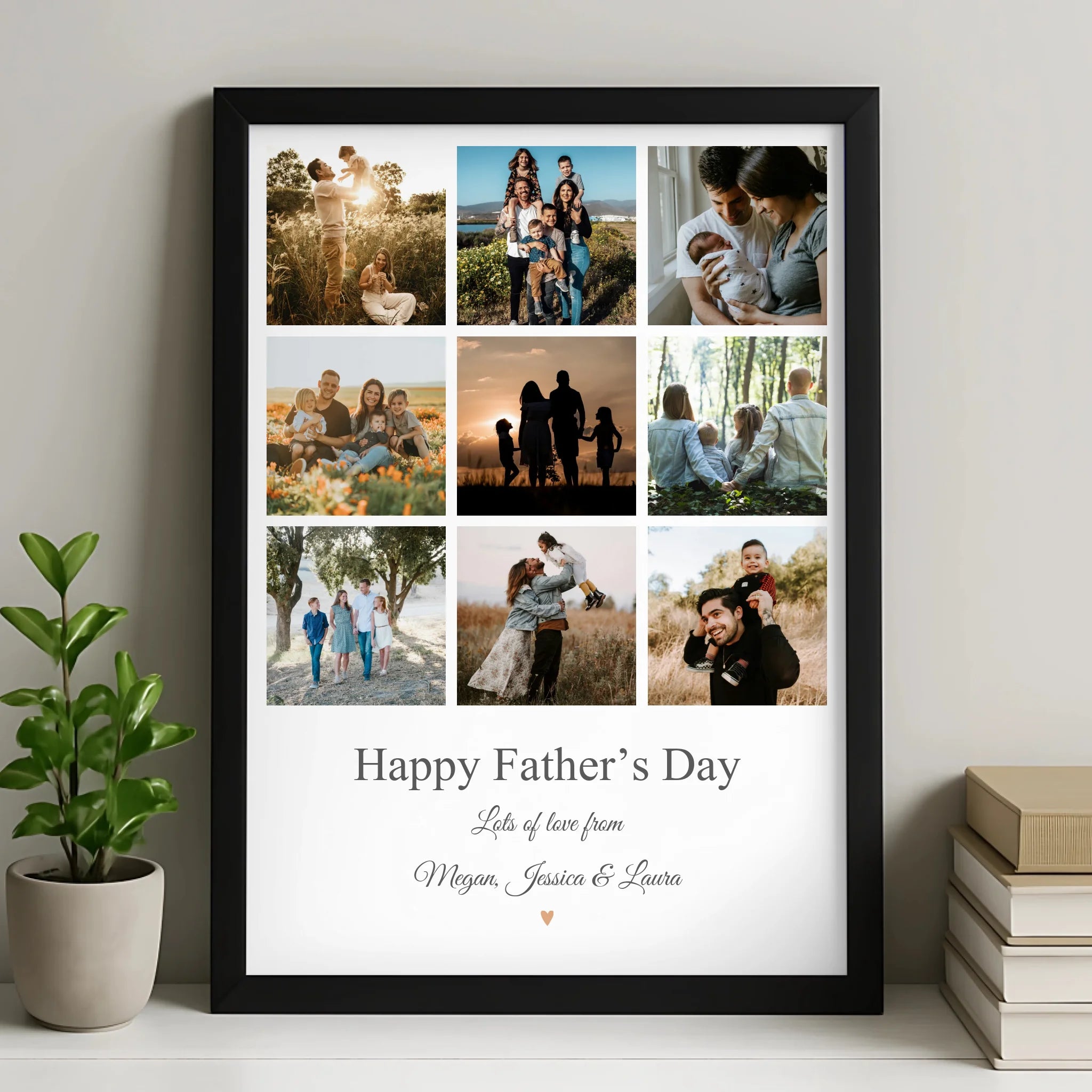 Personalised Father's Day Print | Unique Gift for Dads | 9 Photos | Custom Text