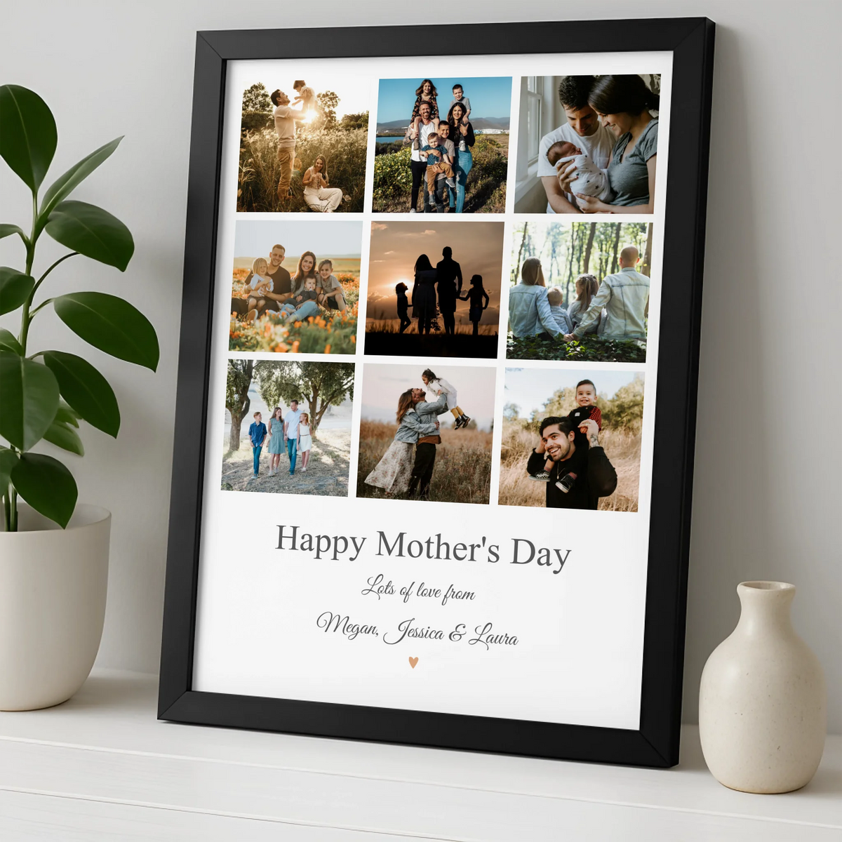 Personalised Mother's Day Print | Unique Gift for Mums | 9 Photos | Custom Text