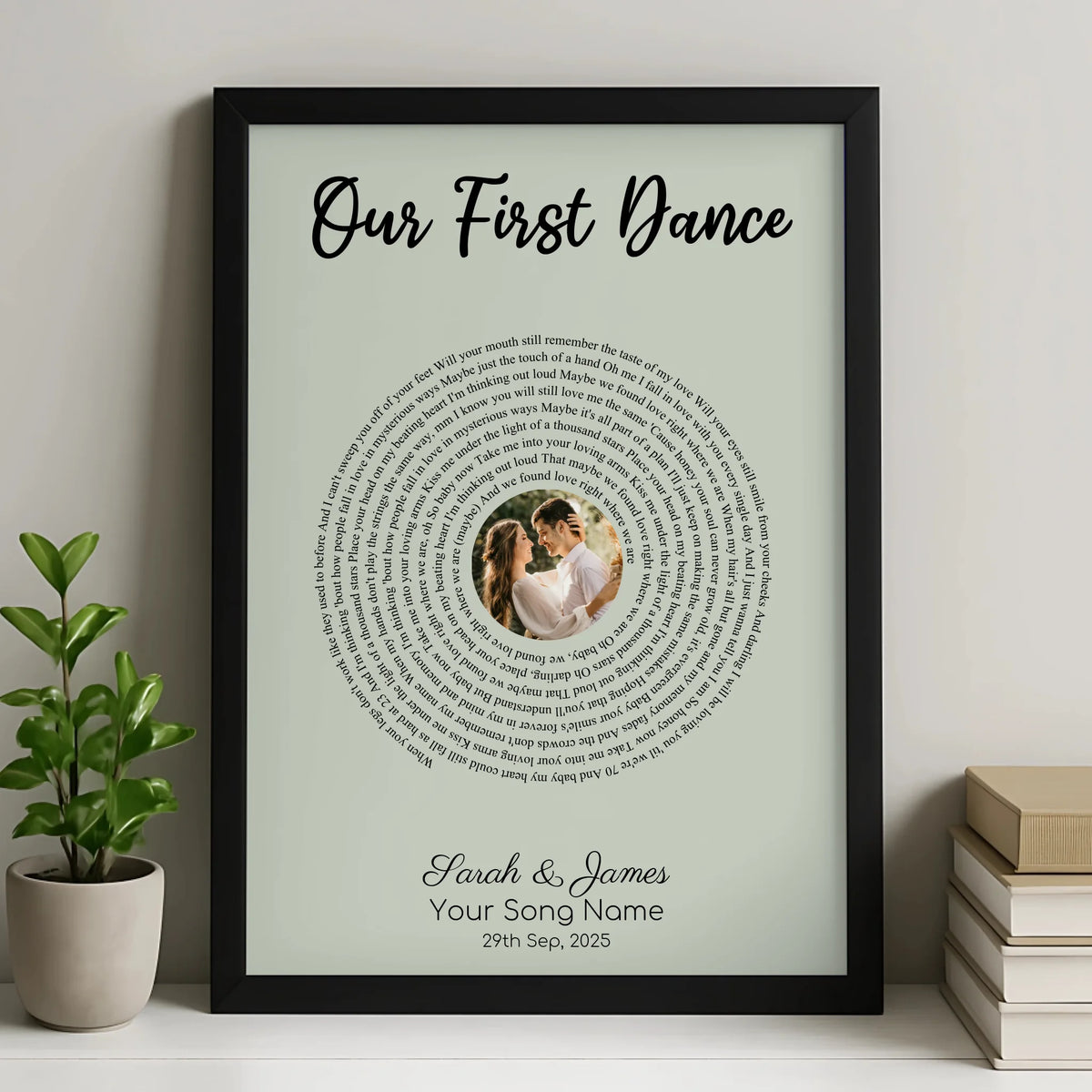 Personalised Our First Dance Print | Custom Song & Lyrics | For Couples | Custom Photo