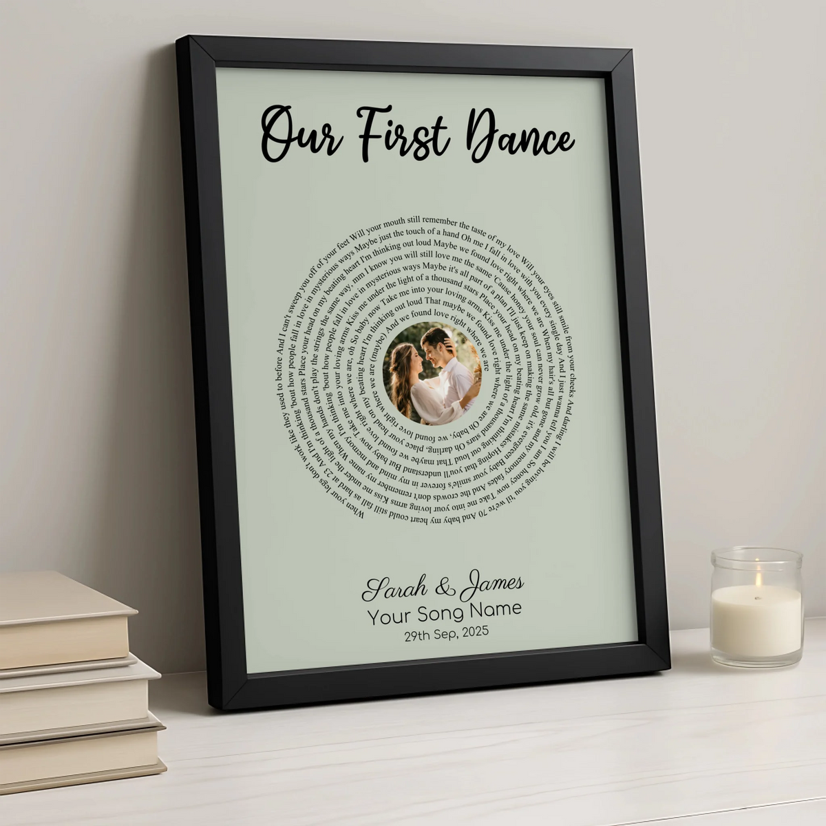 Personalised Our First Dance Print | Custom Song & Lyrics | For Couples | Custom Photo