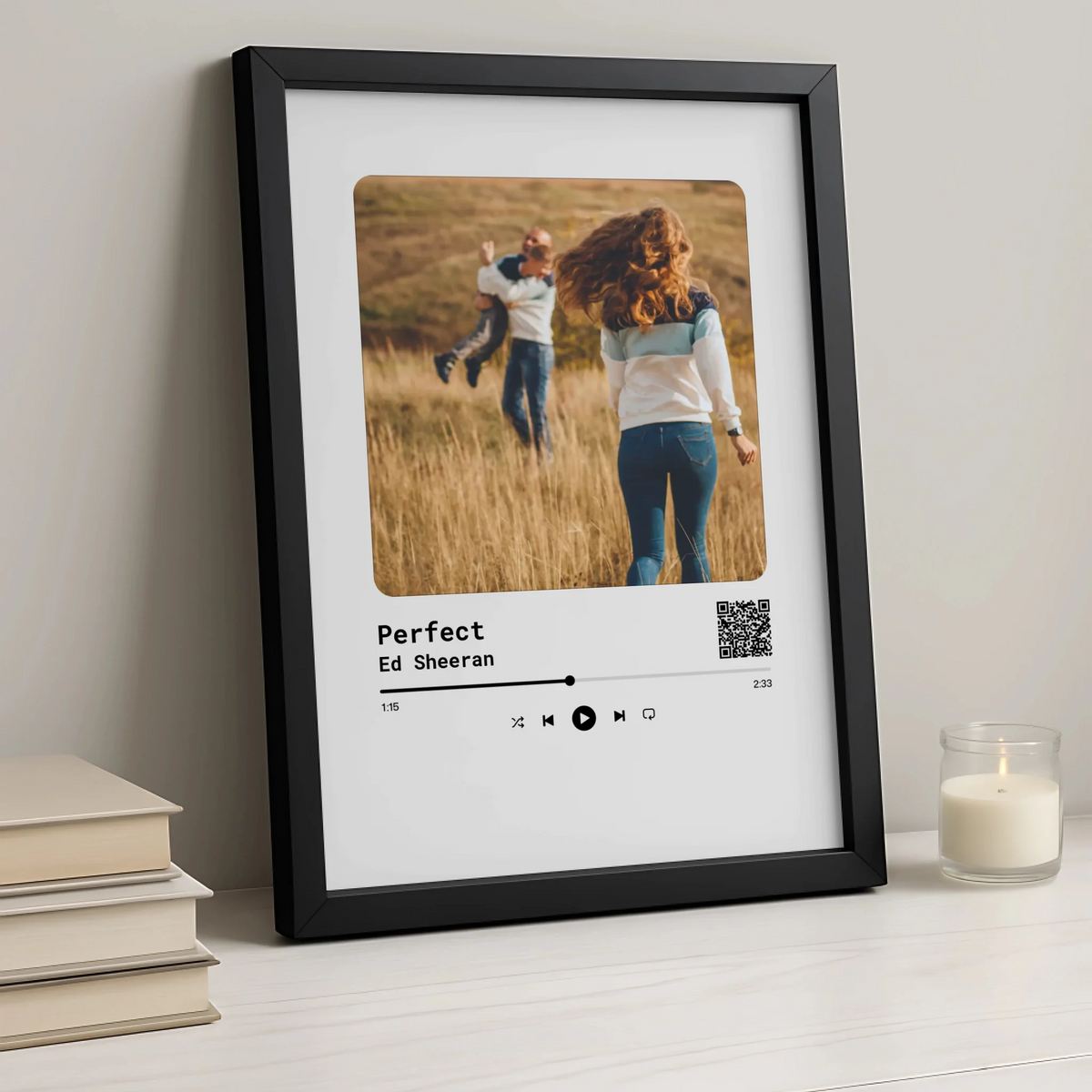 Personalised Song Print | Anniversary or Wedding Gift | For Couples | Working QR Code