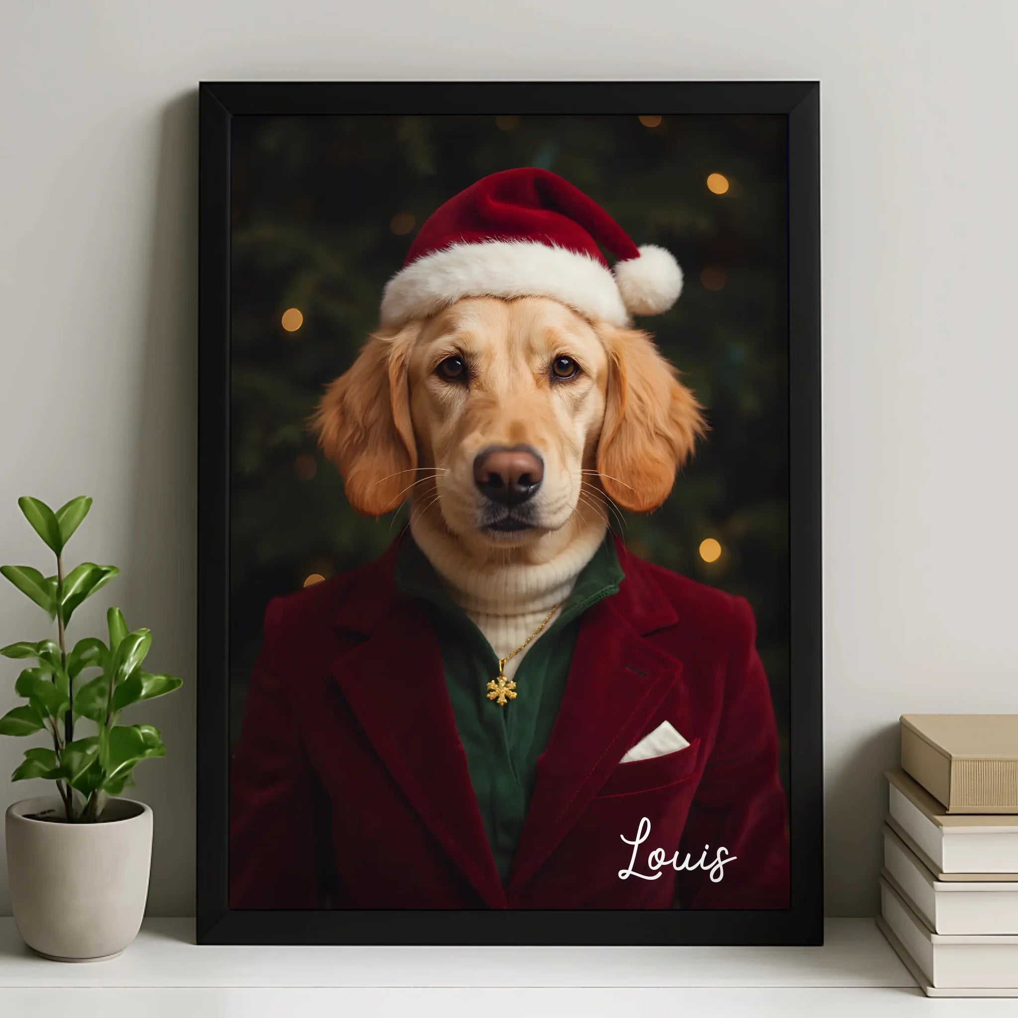 Personalised Pet Portrait | Custom Christmas Pet Art | 16 Styles | Funny Dog or Cat Gift
