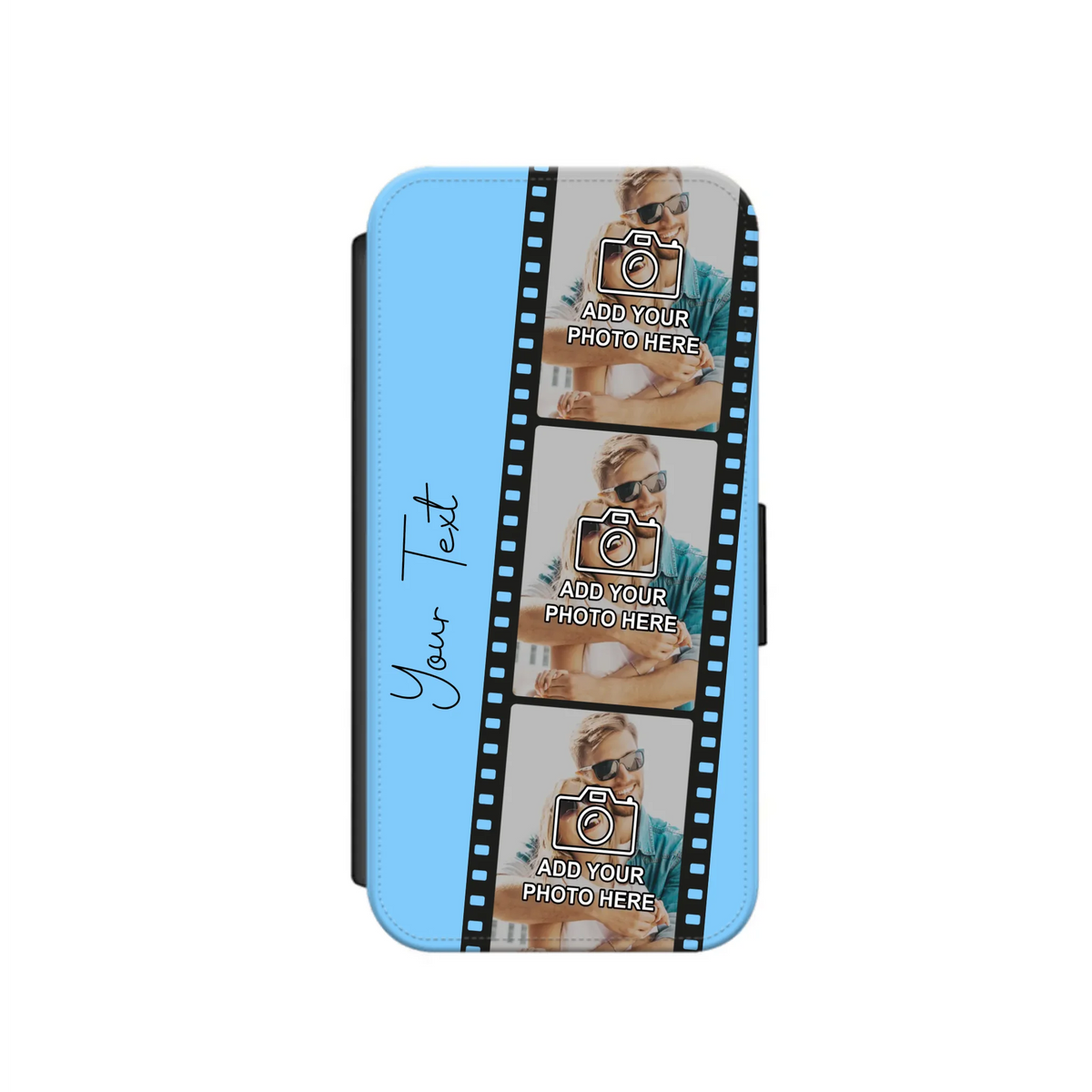 Custom Personalised Film Reel No.6 Faux Leather Flip Case Wallet for iPhone / Samsung