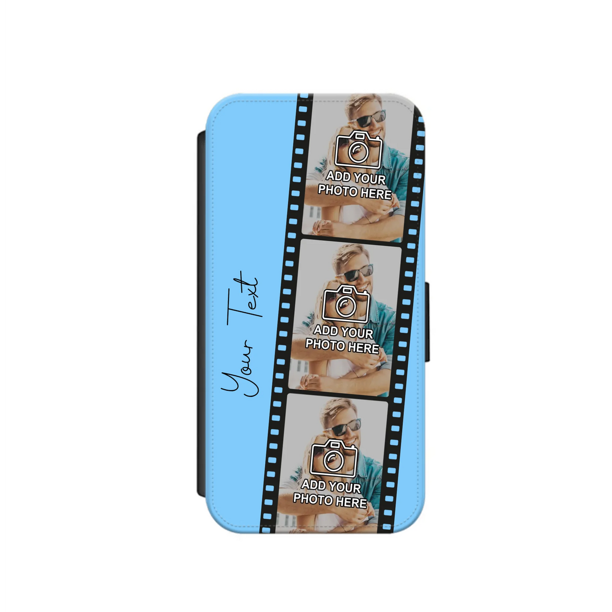 Custom Personalised Film Reel No.6 Faux Leather Flip Case Wallet for iPhone / Samsung