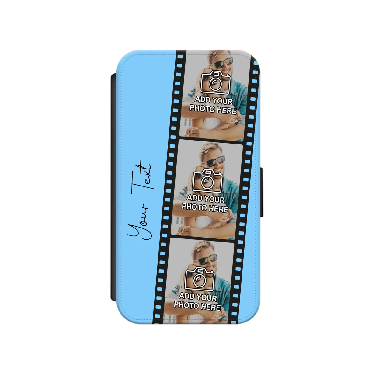 Custom Personalised Film Reel No.6 Faux Leather Flip Case Wallet for iPhone / Samsung