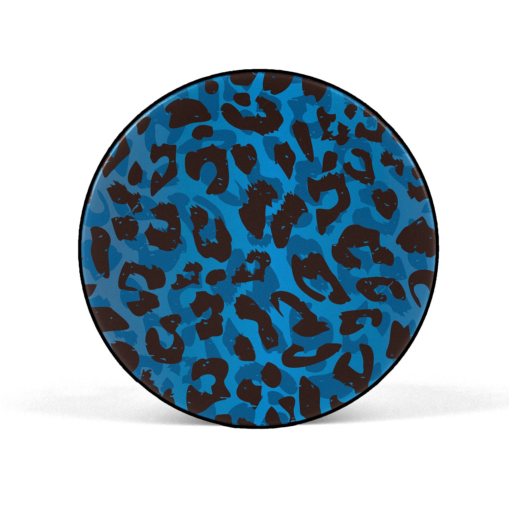 Blue Leopard Print Rubber Phone Case for iPhone, Samsung, Huawei & Pixel