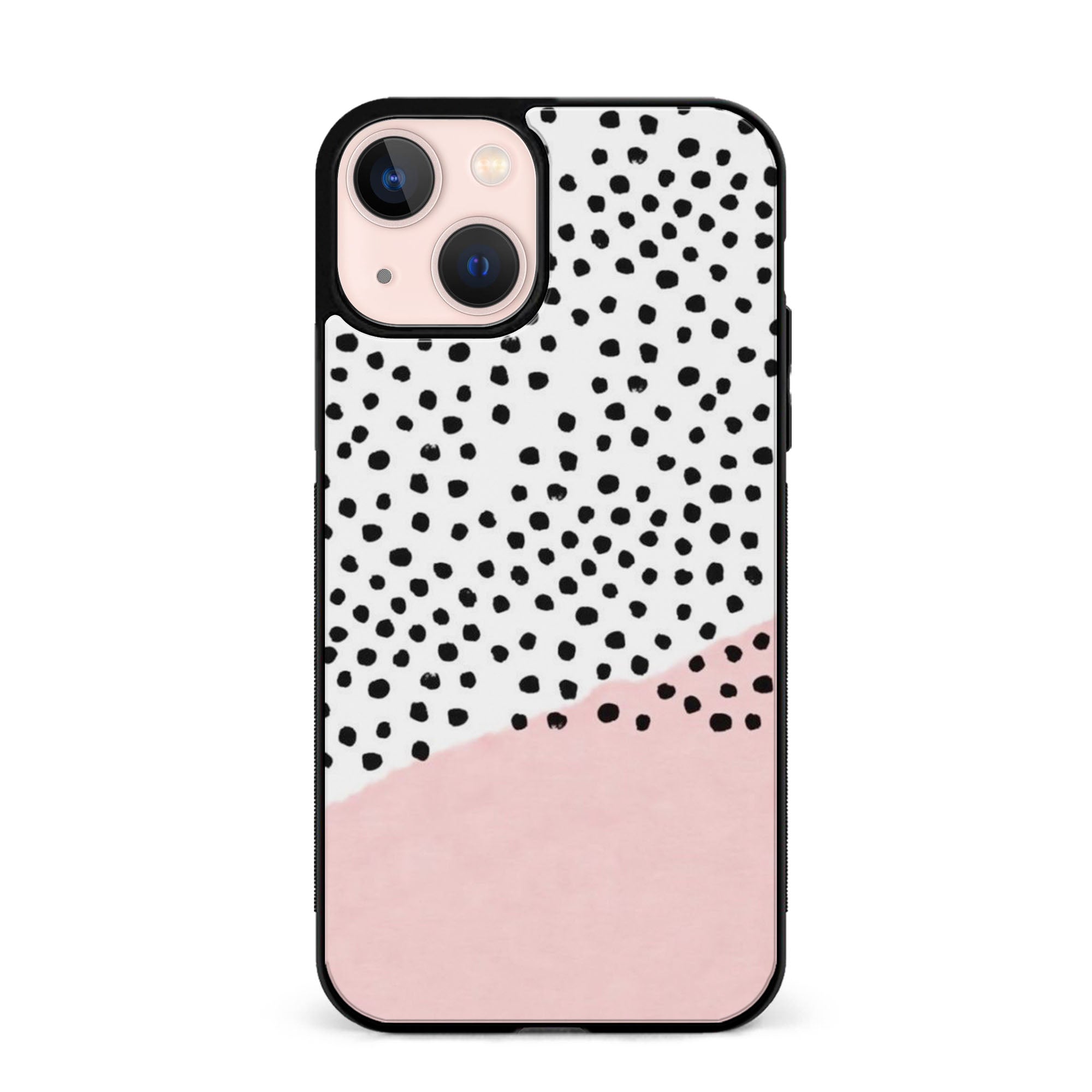 Pastel Pink & Spots Rubber Phone Case for iPhone, Samsung, Huawei & Pixel