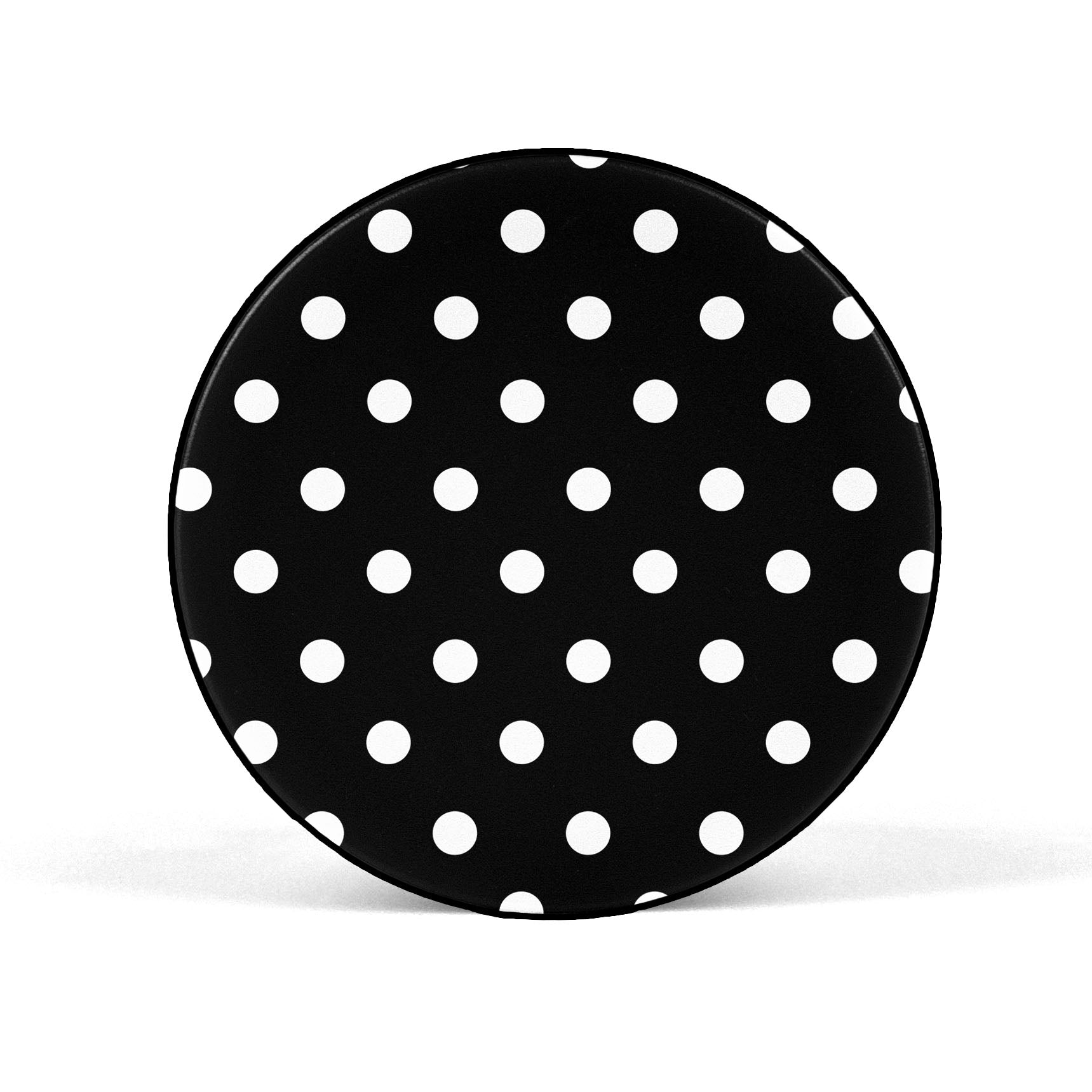 Black & White Polka Dots Mobile Phone Holder Grip - SCOTTSY