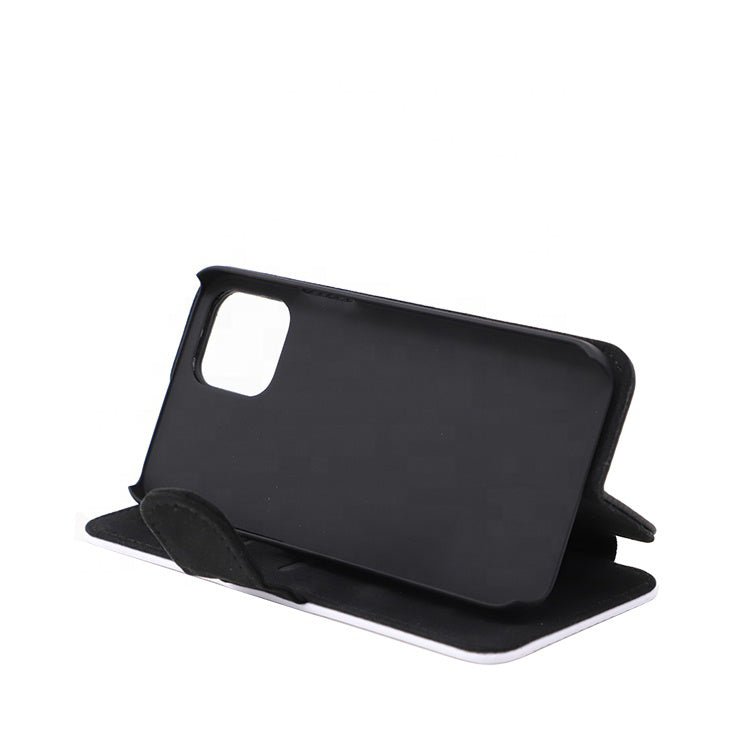 Personalised Orange & Black Floral Faux Leather Flip Case Wallet for iPhone / Samsung