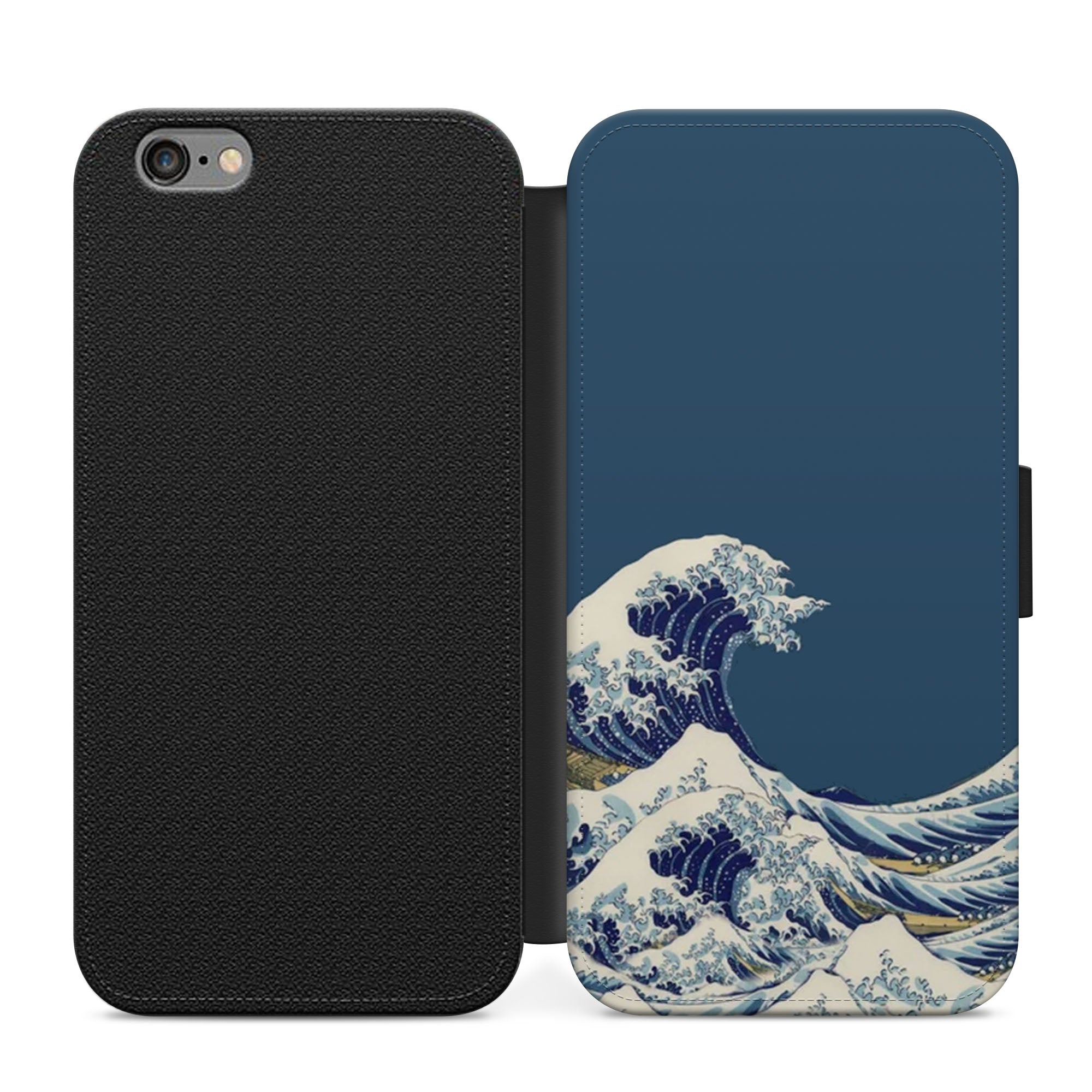 Great Wave Of Kanagawa Faux Leather Flip Case Wallet for iPhone / Samsung