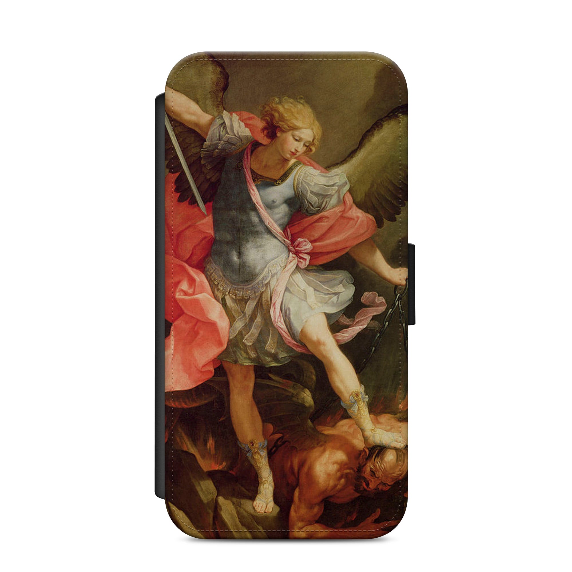 St. Michael The Archangel Faux Leather Flip Case Wallet for iPhone / Samsung