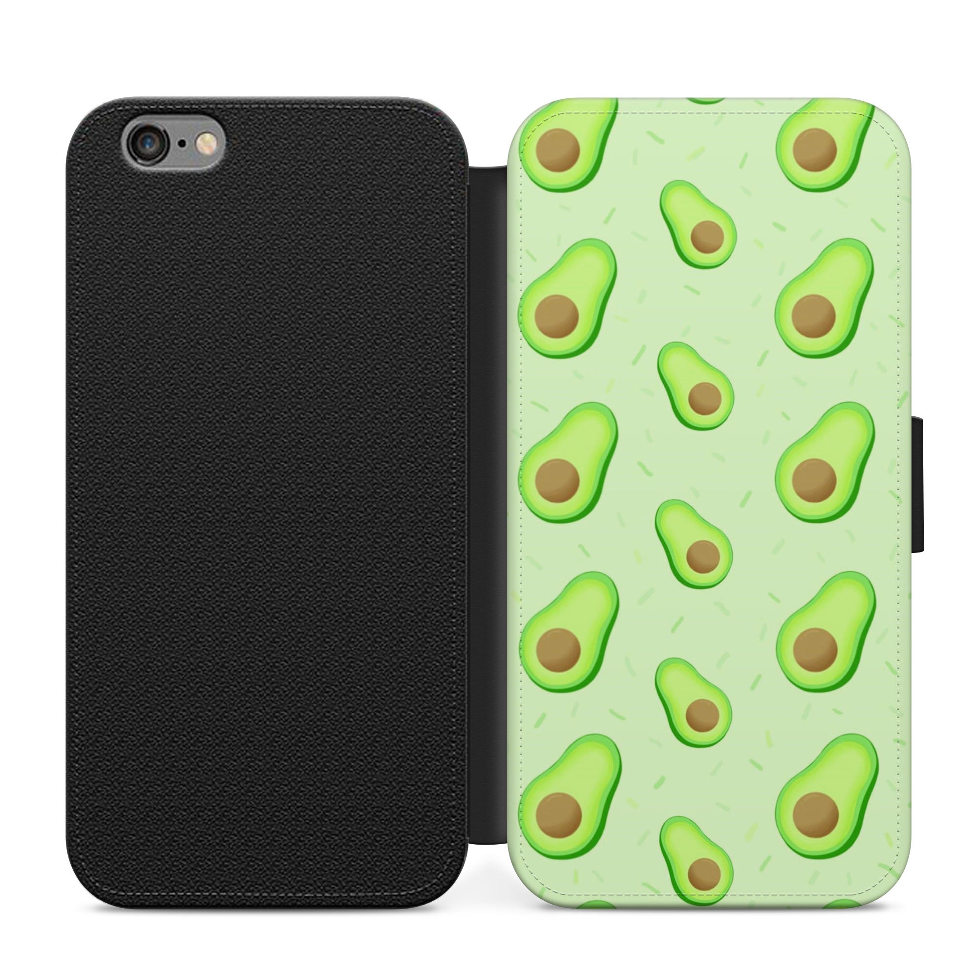 Avocado Cute Faux Leather Flip Case Wallet for iPhone / Samsung