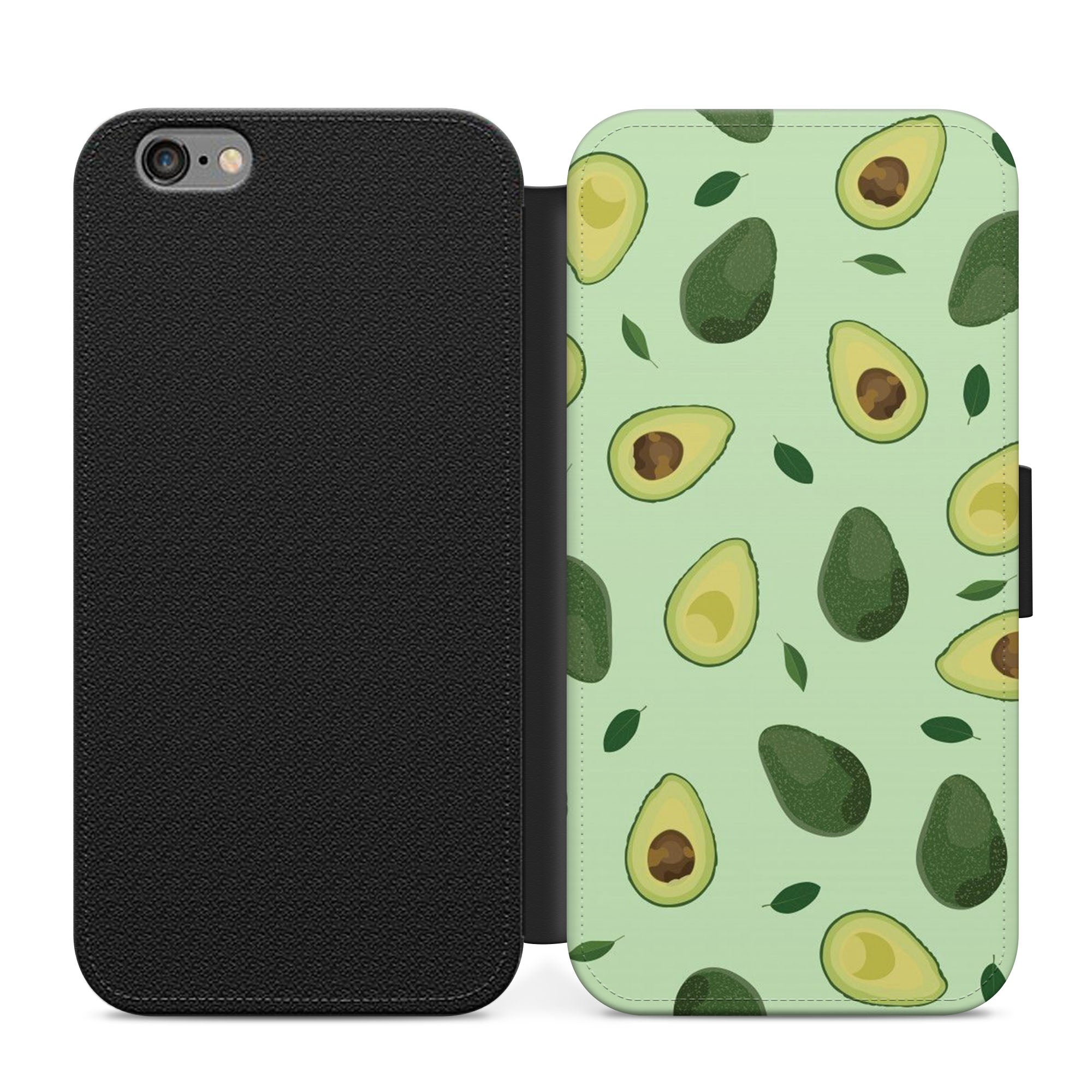 Avocado Cute Faux Leather Flip Case Wallet for iPhone / Samsung