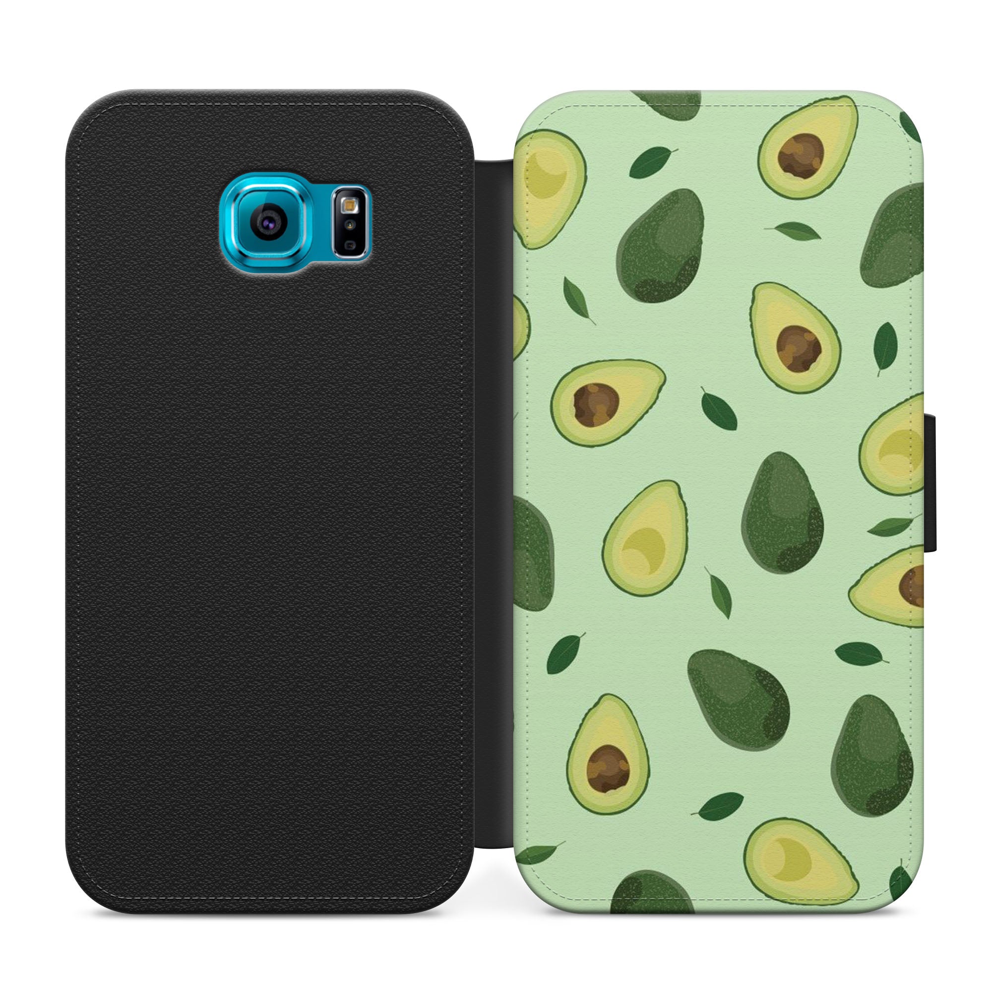 Avocado Cute Faux Leather Flip Case Wallet for iPhone / Samsung