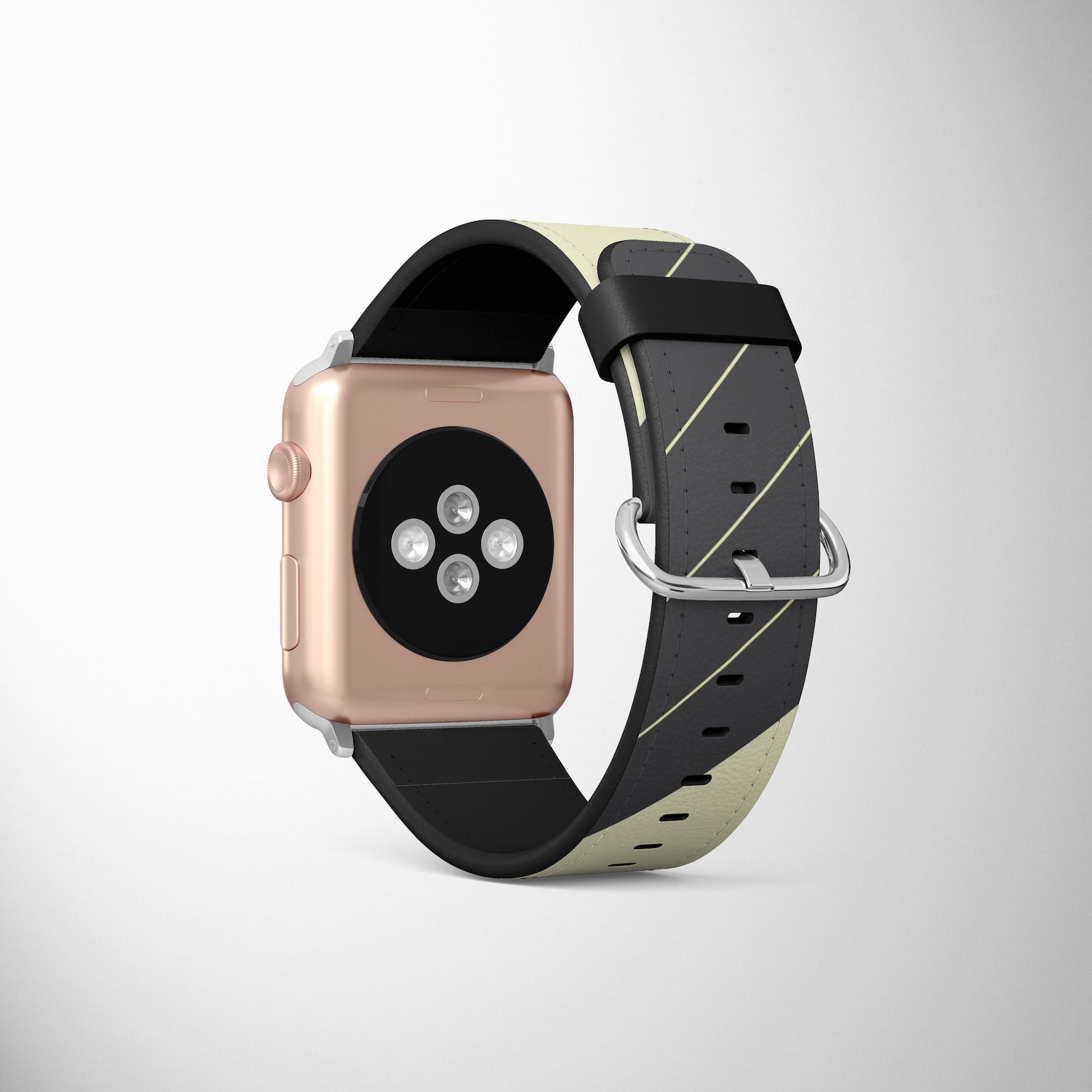 Heart & Dots On Pastel Faux Leather Apple Watch Band for Apple Watch 1,2,3,4,5,6,SE - www.scottsy.com