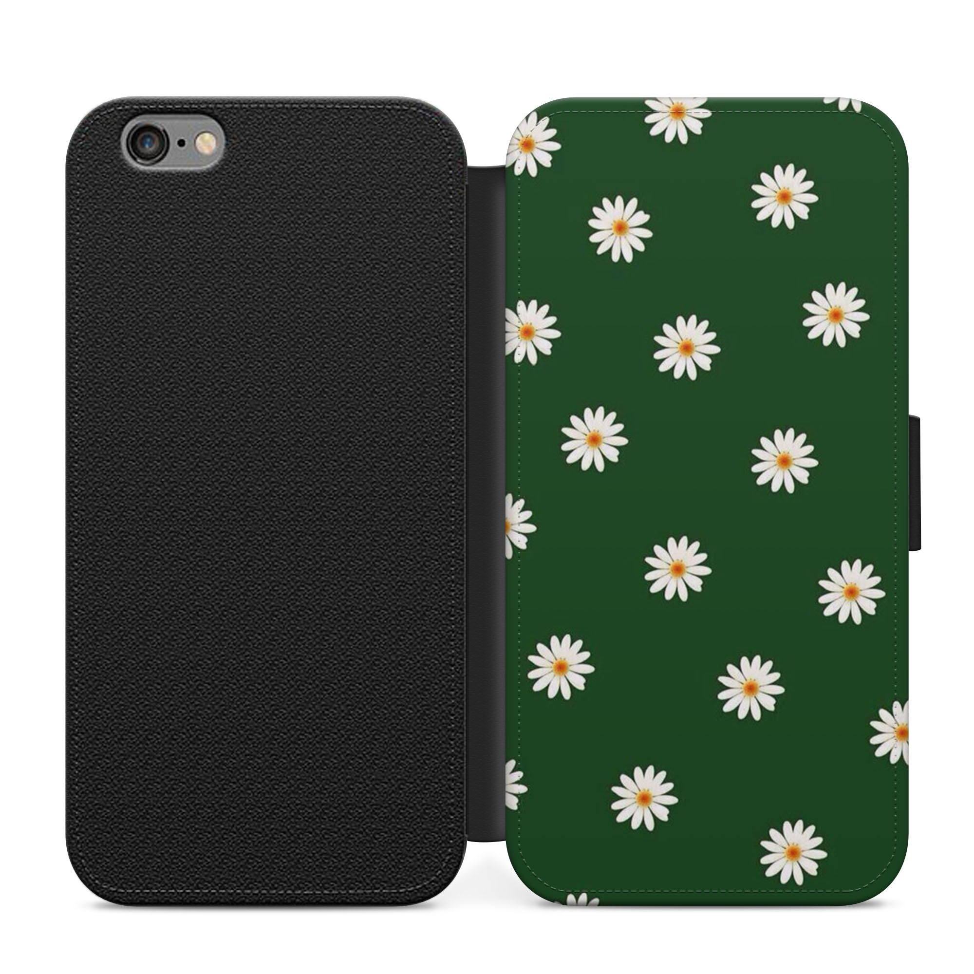 Daisies Faux Leather Flip Case Wallet for iPhone / Samsung