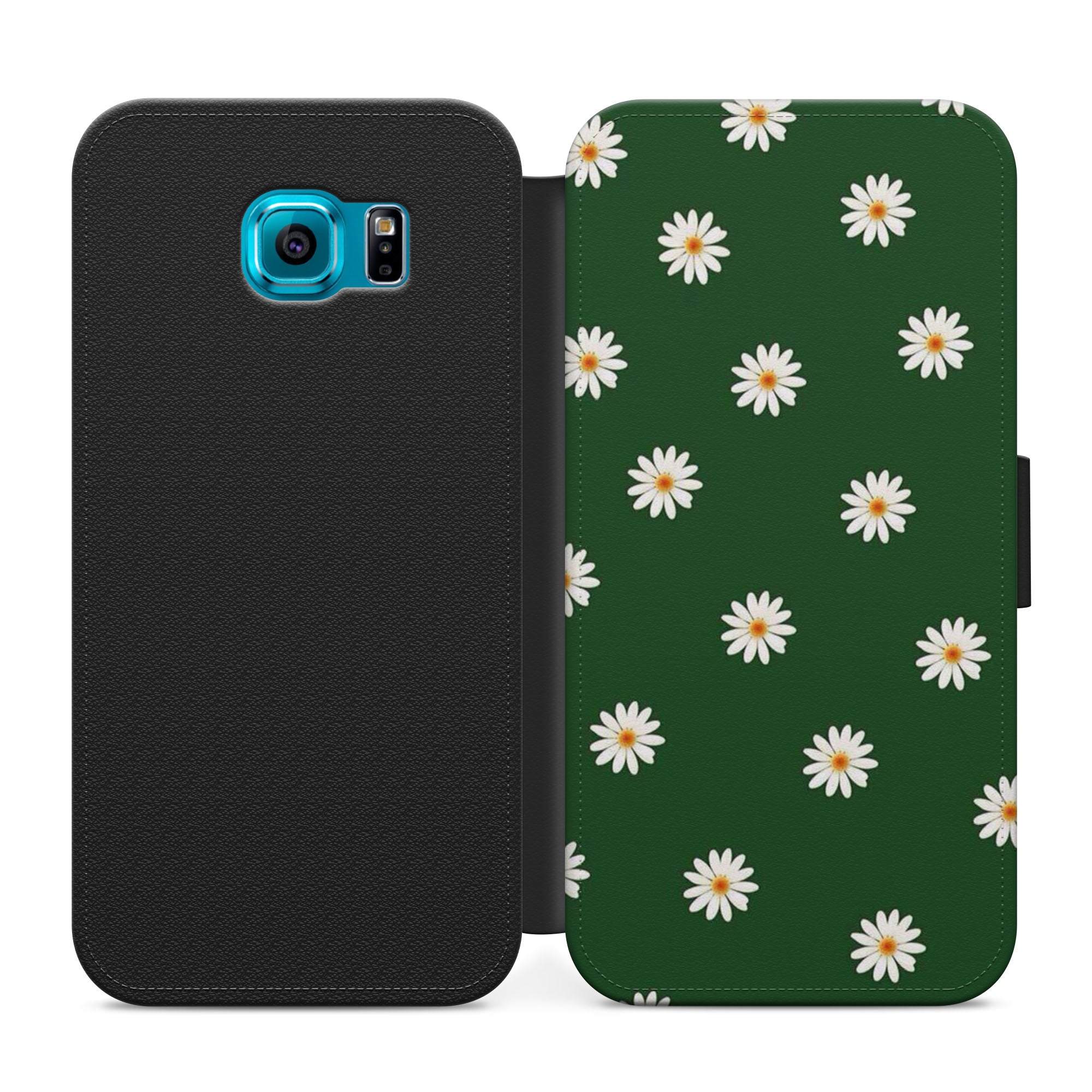 Daisies Faux Leather Flip Case Wallet for iPhone / Samsung