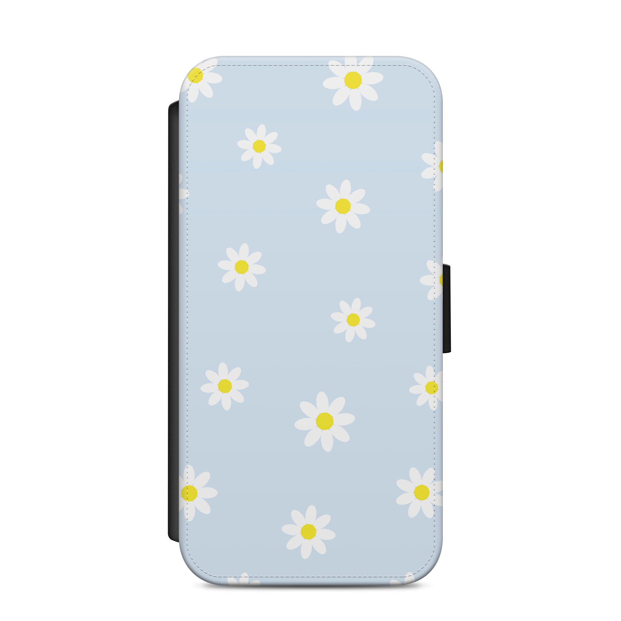 Pastel Daisies Faux Leather Flip Case Wallet for iPhone / Samsung