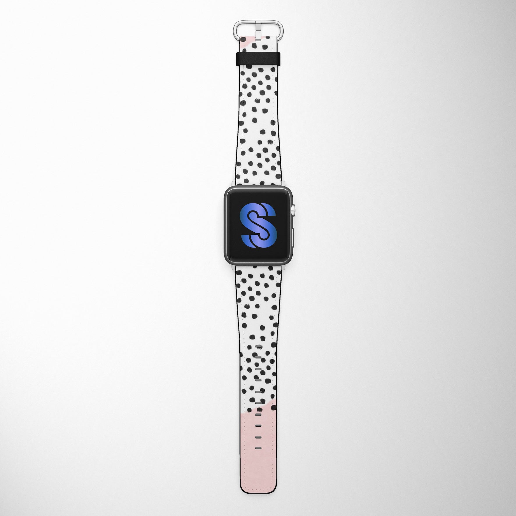 Dots On Pink Pastel Faux Leather Apple Watch Band for Apple Watch 1,2,3,4,5,6,SE - www.scottsy.com