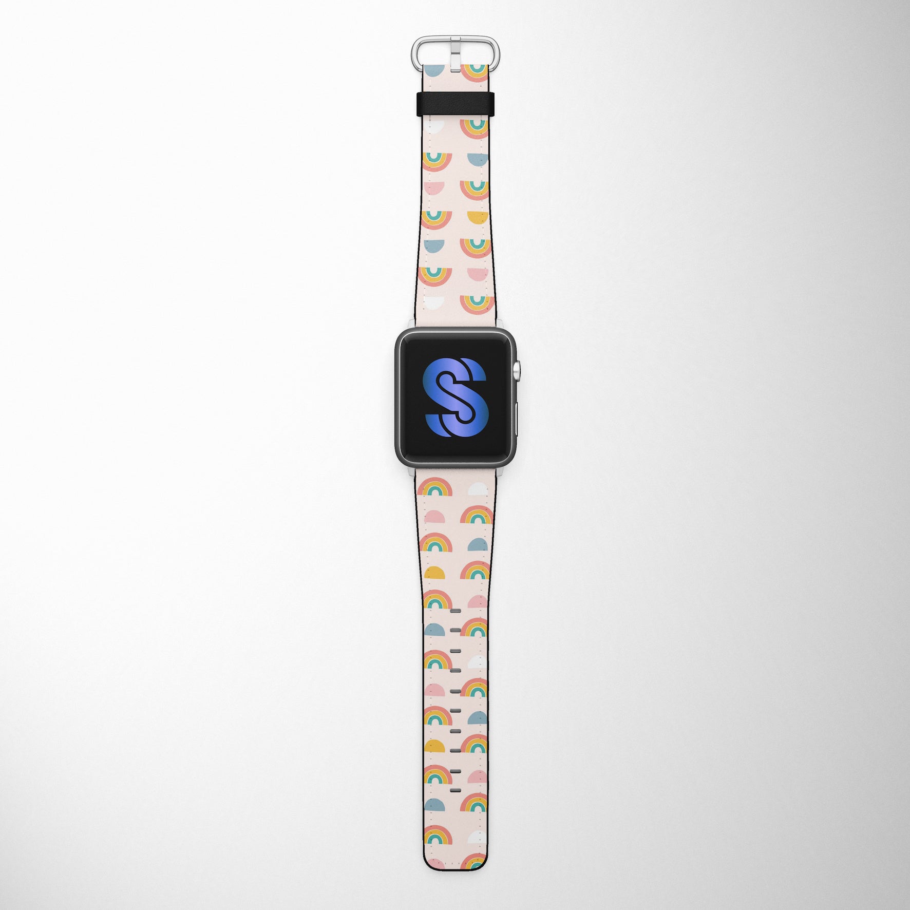 Cute Rainbows Faux Leather Apple Watch Band for Apple Watch 1,2,3,4,5,6,SE - www.scottsy.com
