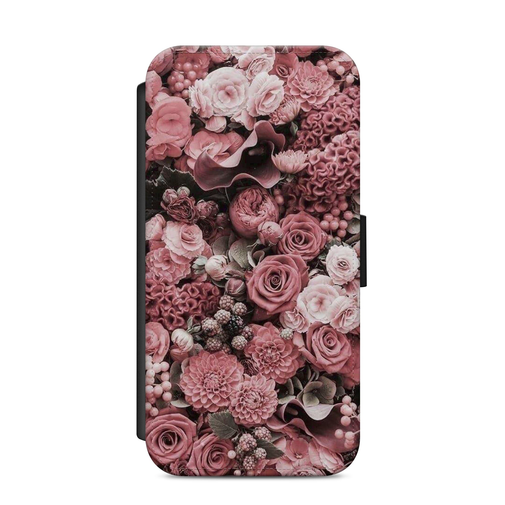 Flowers Floral Faux Leather Flip Case Wallet for iPhone / Samsung