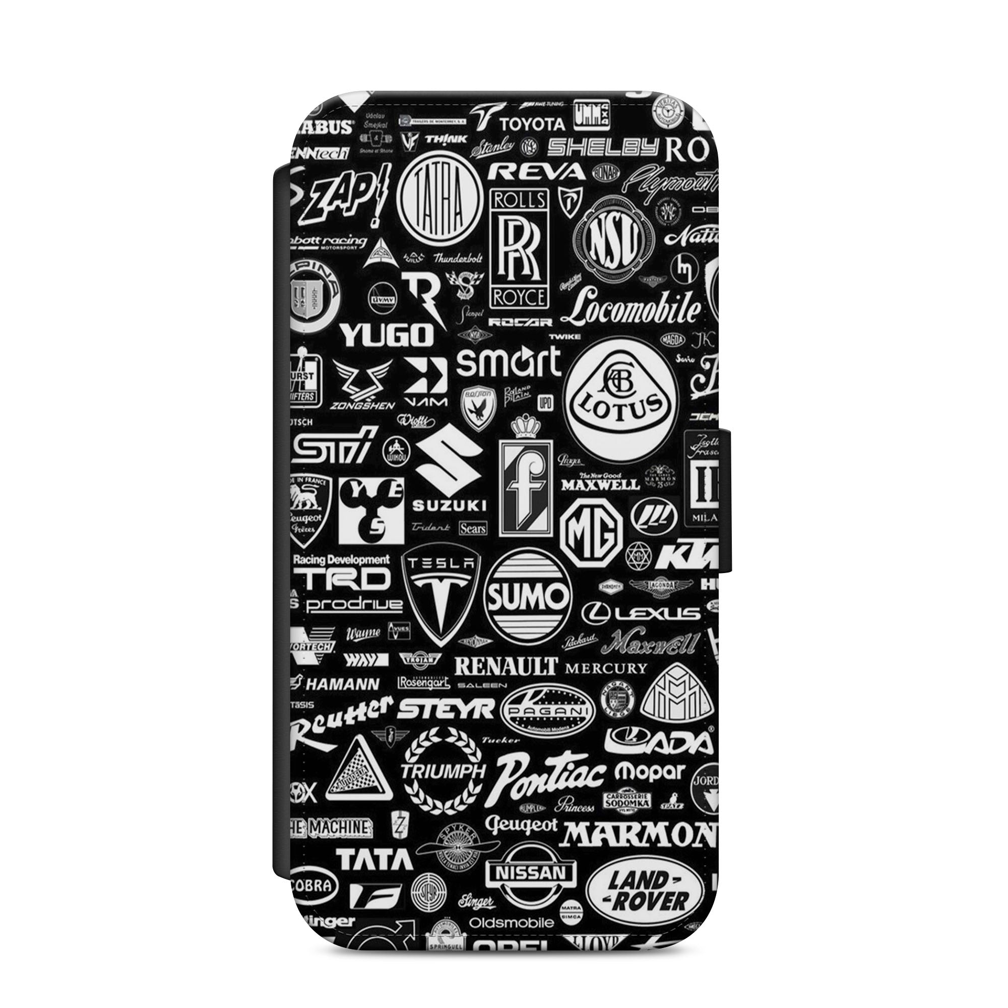 Car Logos Faux Leather Flip Case Wallet for iPhone / Samsung