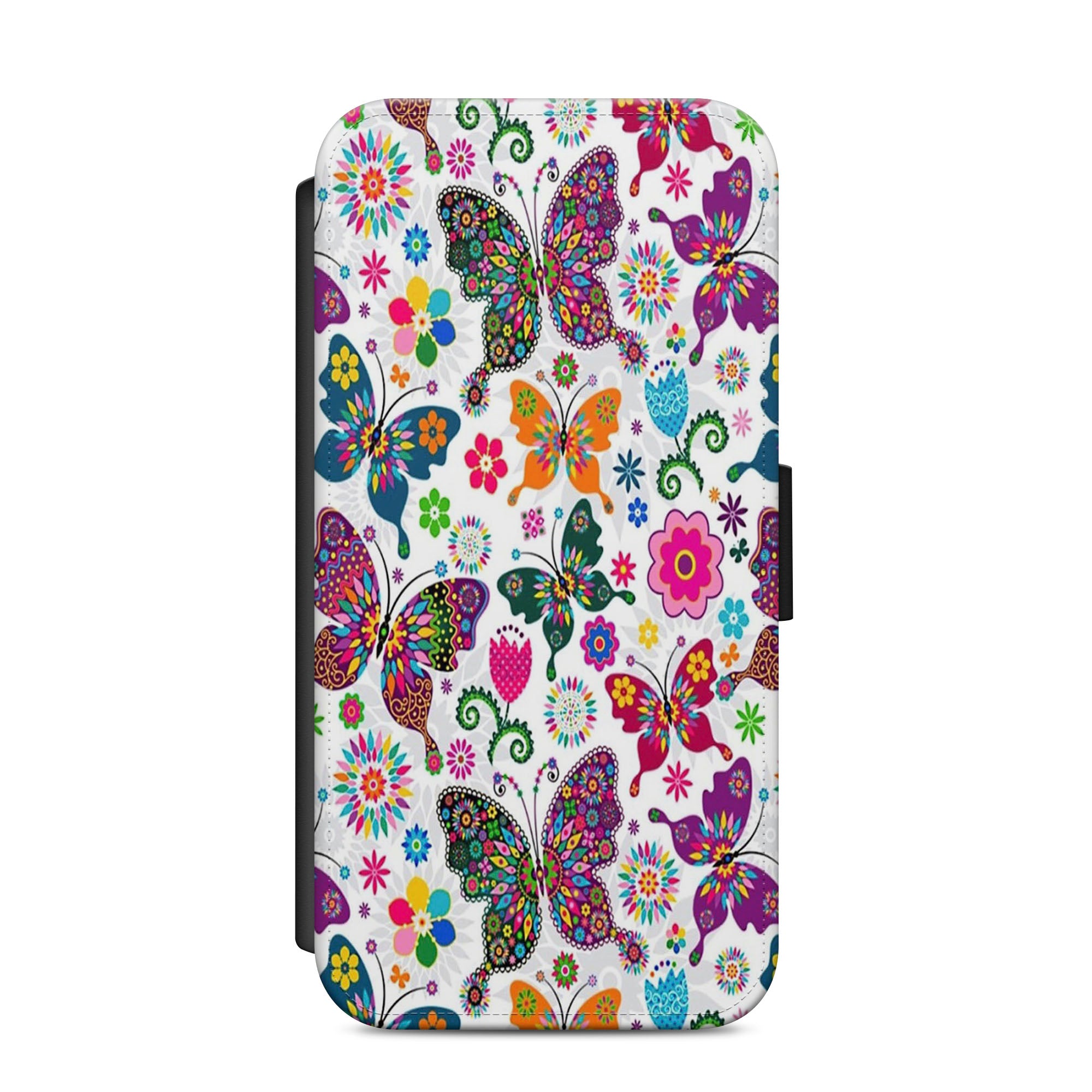 Butterflies Butterfly Faux Leather Flip Case Wallet for iPhone / Samsung