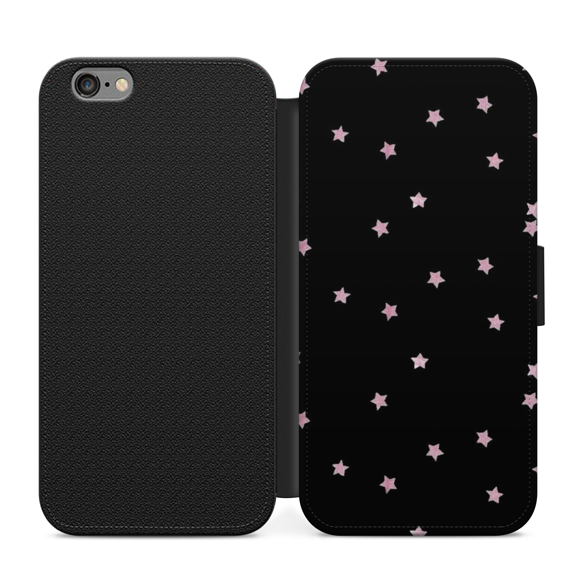 Cute Stars Faux Leather Flip Case Wallet for iPhone / Samsung