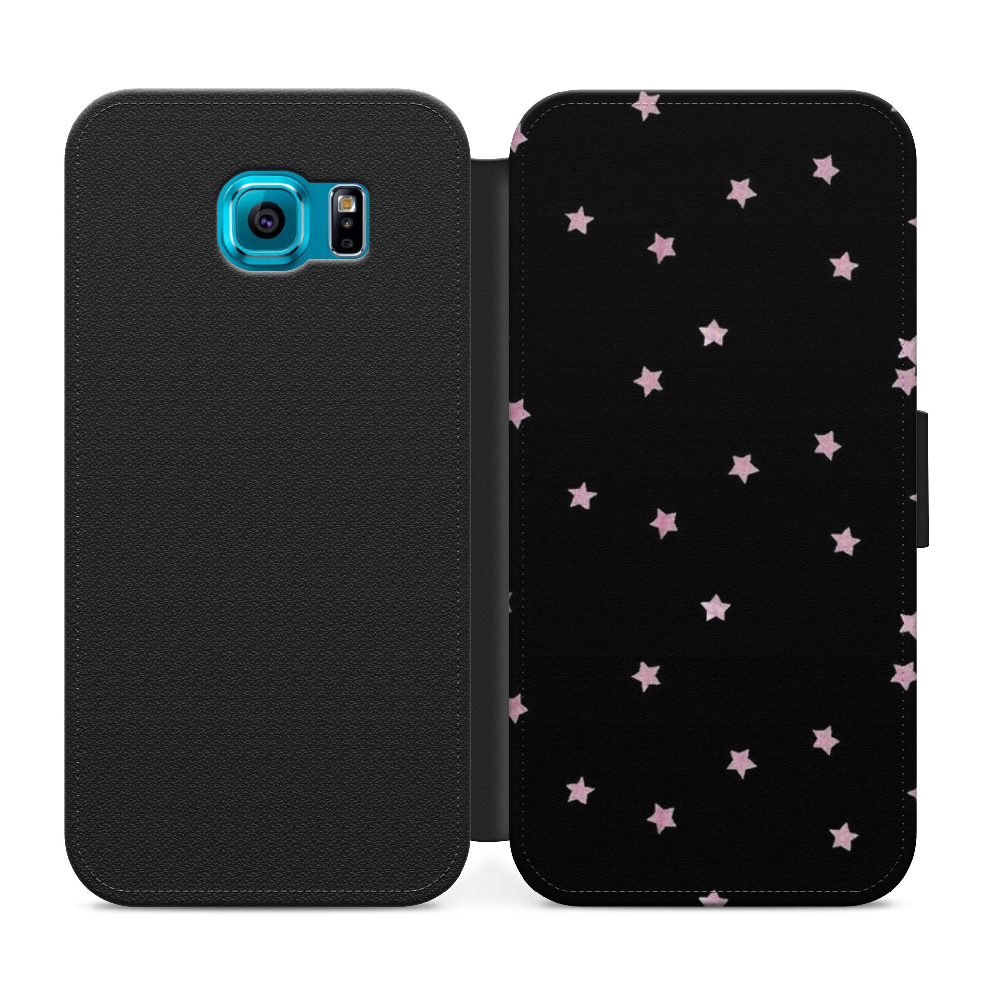 Cute Stars Faux Leather Flip Case Wallet for iPhone / Samsung