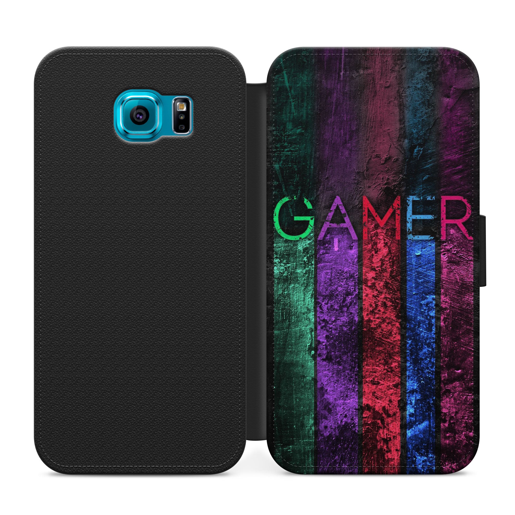 Gaming Gamer Faux Leather Flip Case Wallet for iPhone / Samsung