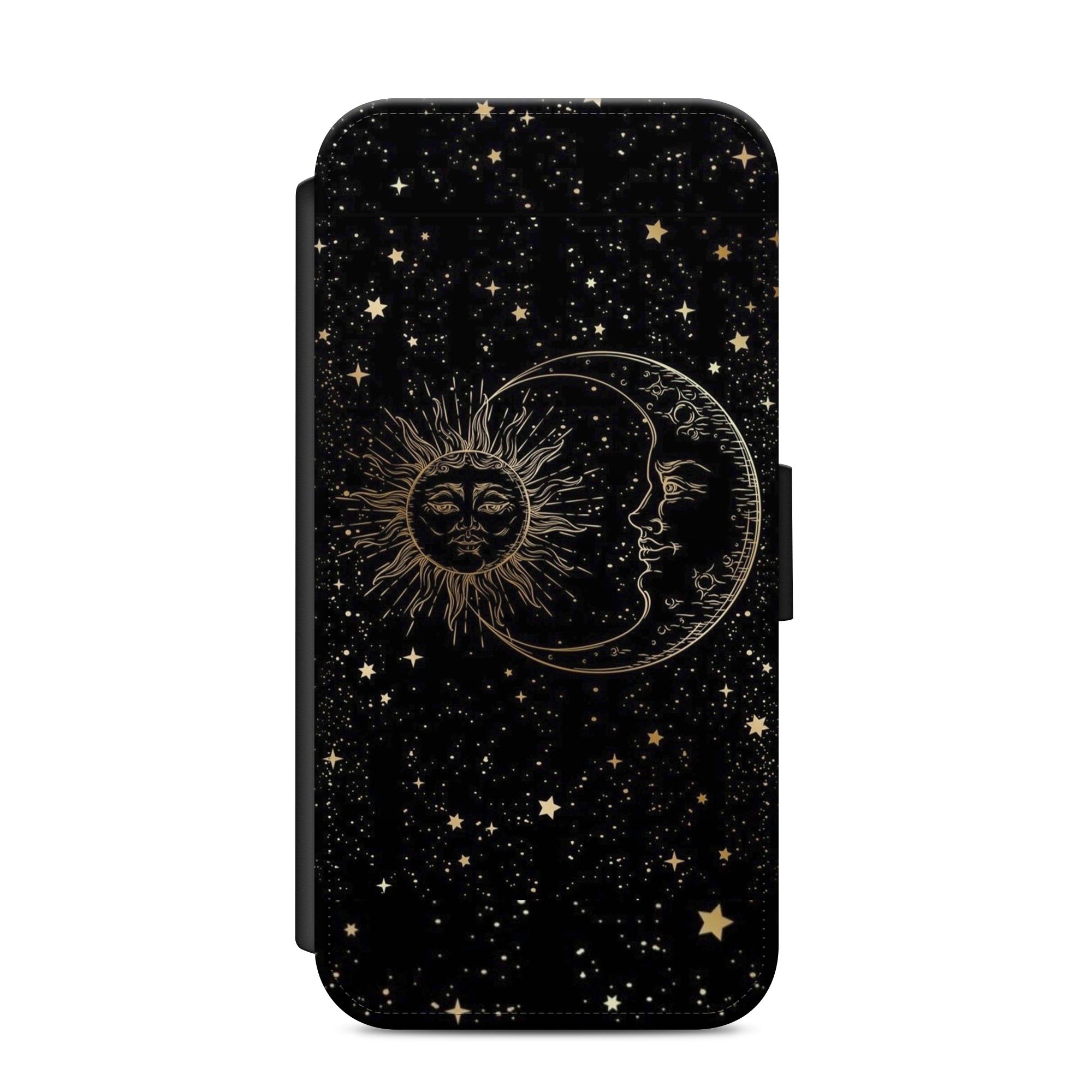 Moons & Stars Faux Leather Flip Case Wallet for iPhone / Samsung