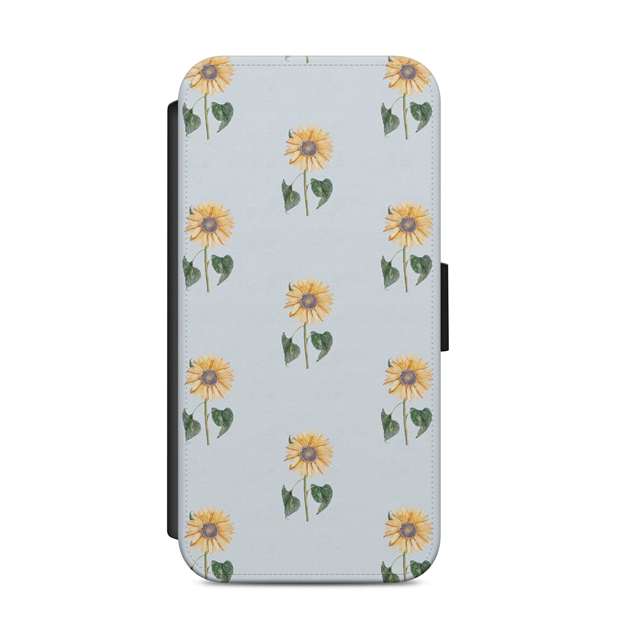 Sunflowers Faux Leather Flip Case Wallet for iPhone / Samsung