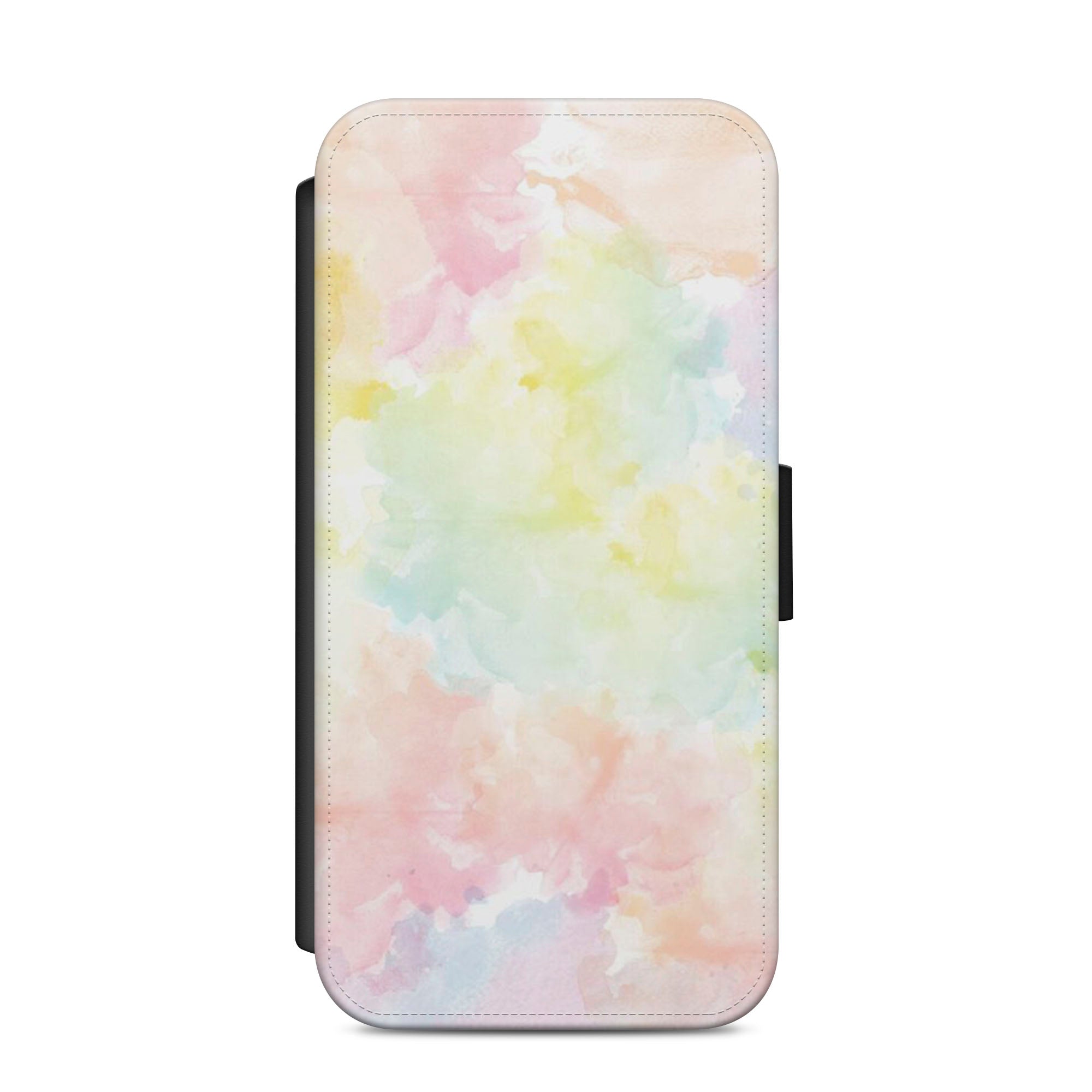 Colourful Watercolour Faux Leather Flip Case Wallet for iPhone / Samsung