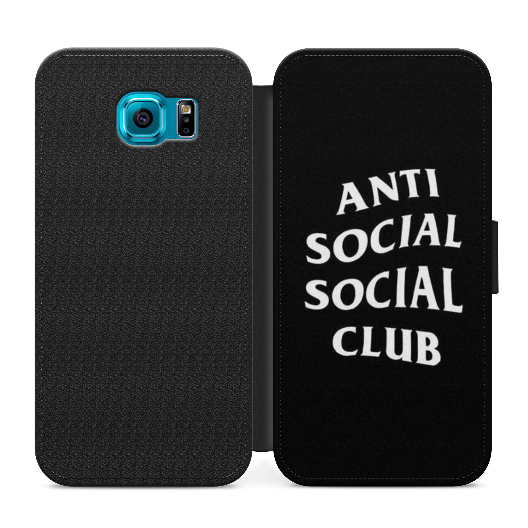 Anti Social Social Club Faux Leather Flip Case Wallet for iPhone / Samsung