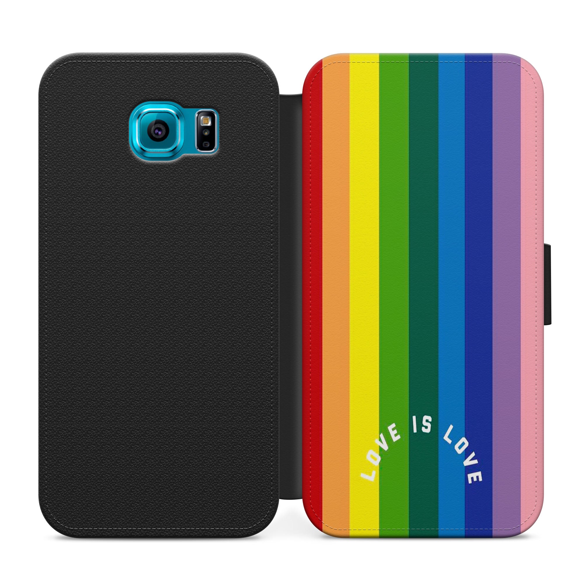 Love Is Love Pride LGBT Faux Leather Flip Case Wallet for iPhone / Samsung